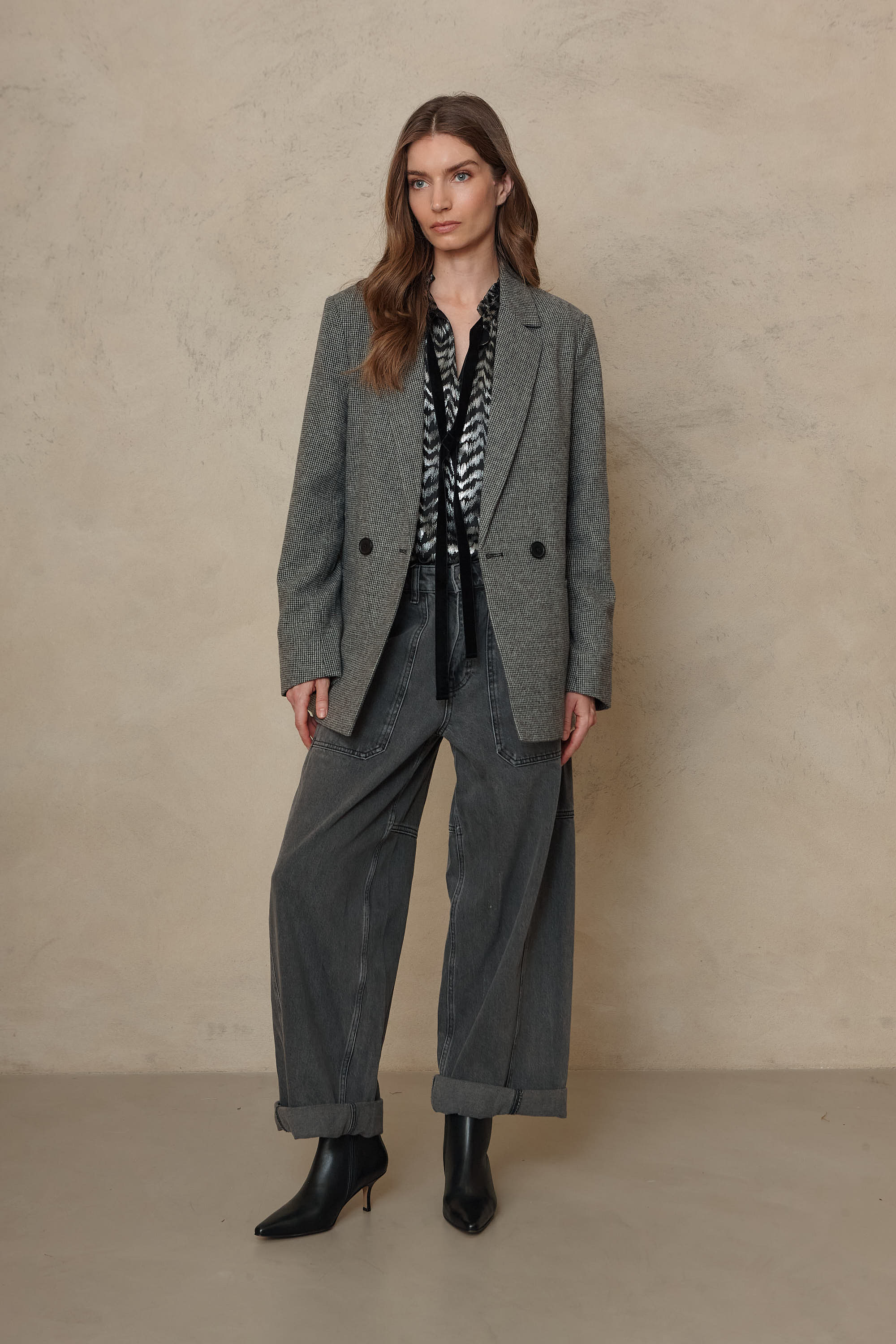 Teyha Tweed Blazer - Black/White