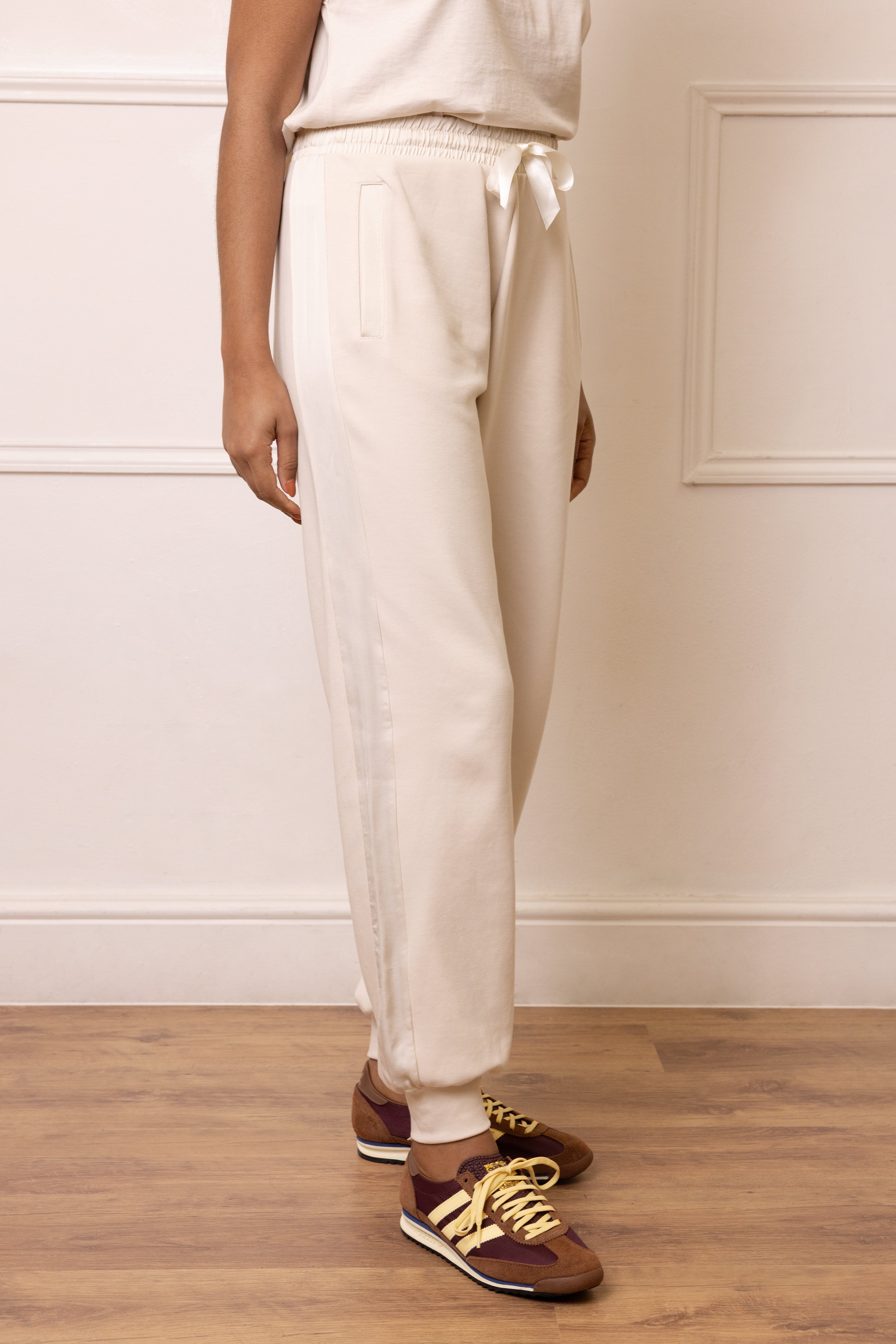 Perfect Side Stripe Joggers - Vanilla - Eleven Loves