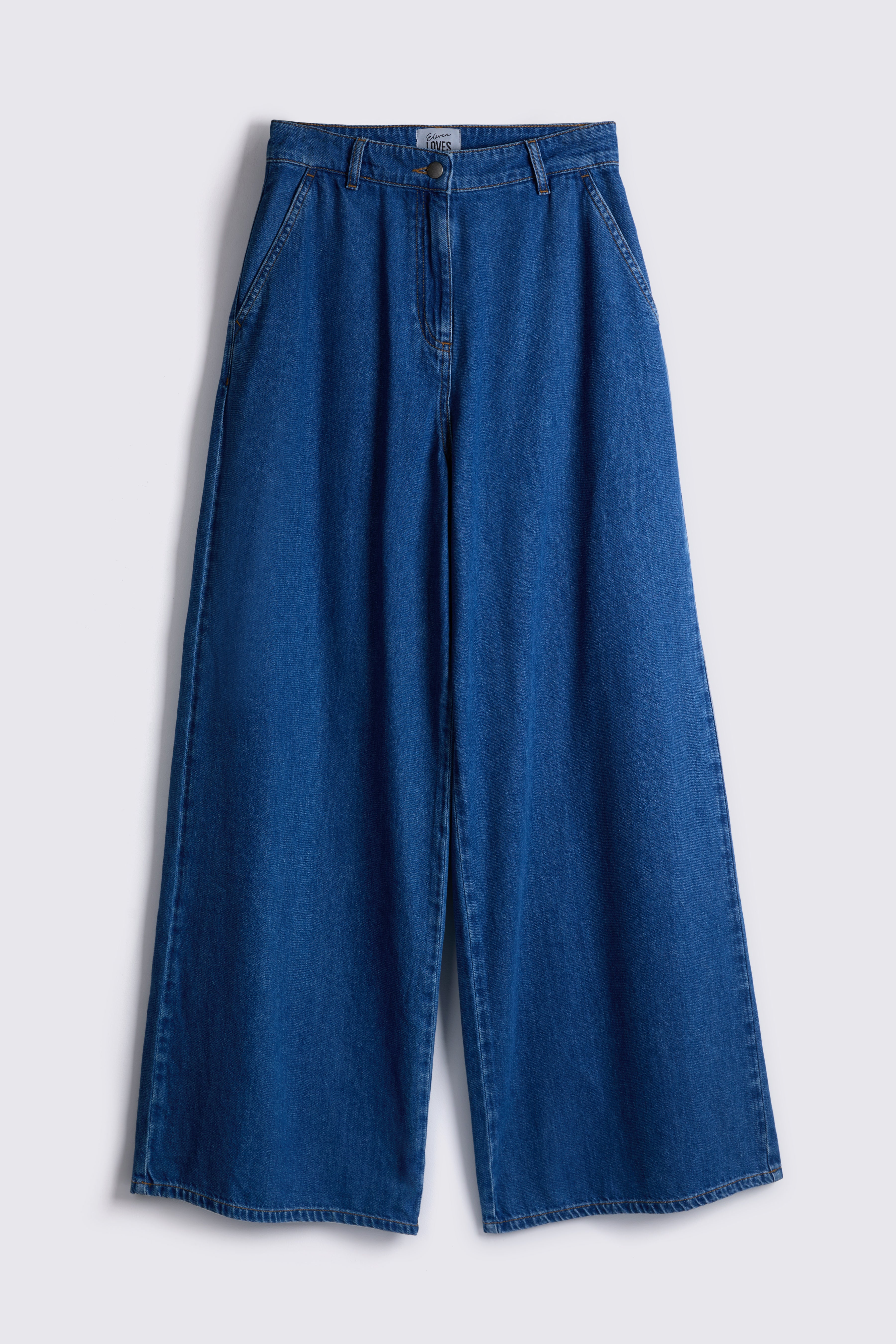 Whitney Wide Leg Jeans - blue - Eleven Loves