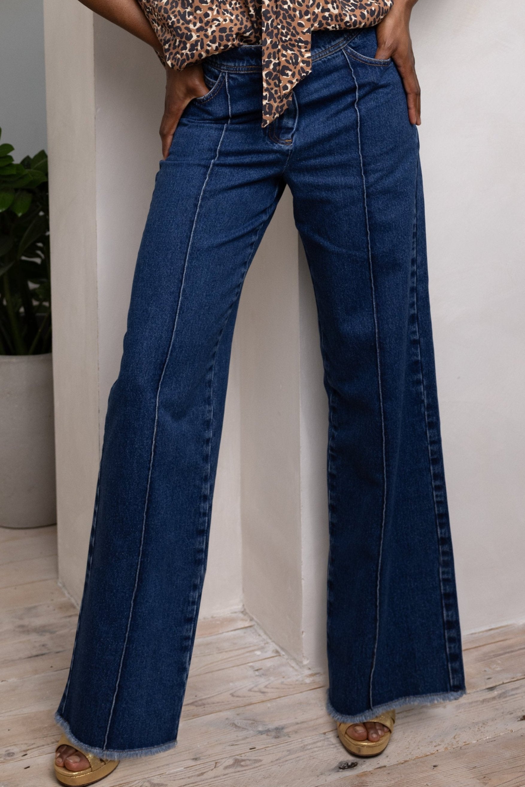 pintuck wide leg jeans Elevenloves.co.uk