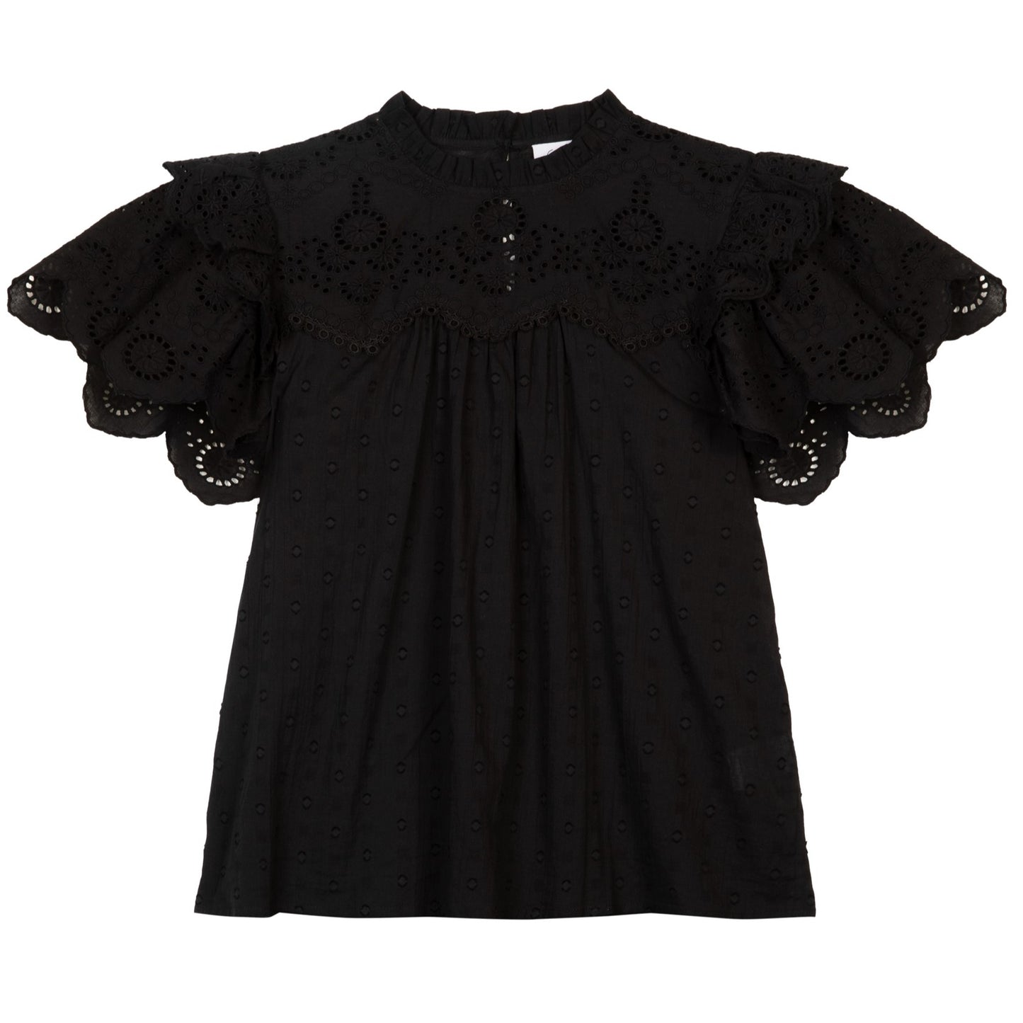 organic cotton black broderie blouse eleven loves black broderie blouse Eleven Loves ellen loves 11loves sustainable blouse