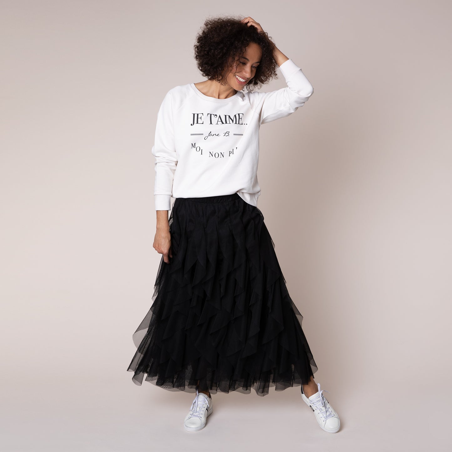 Je t'aime sweatshirt vintage white summer style Jane Birkin Eleven Loves