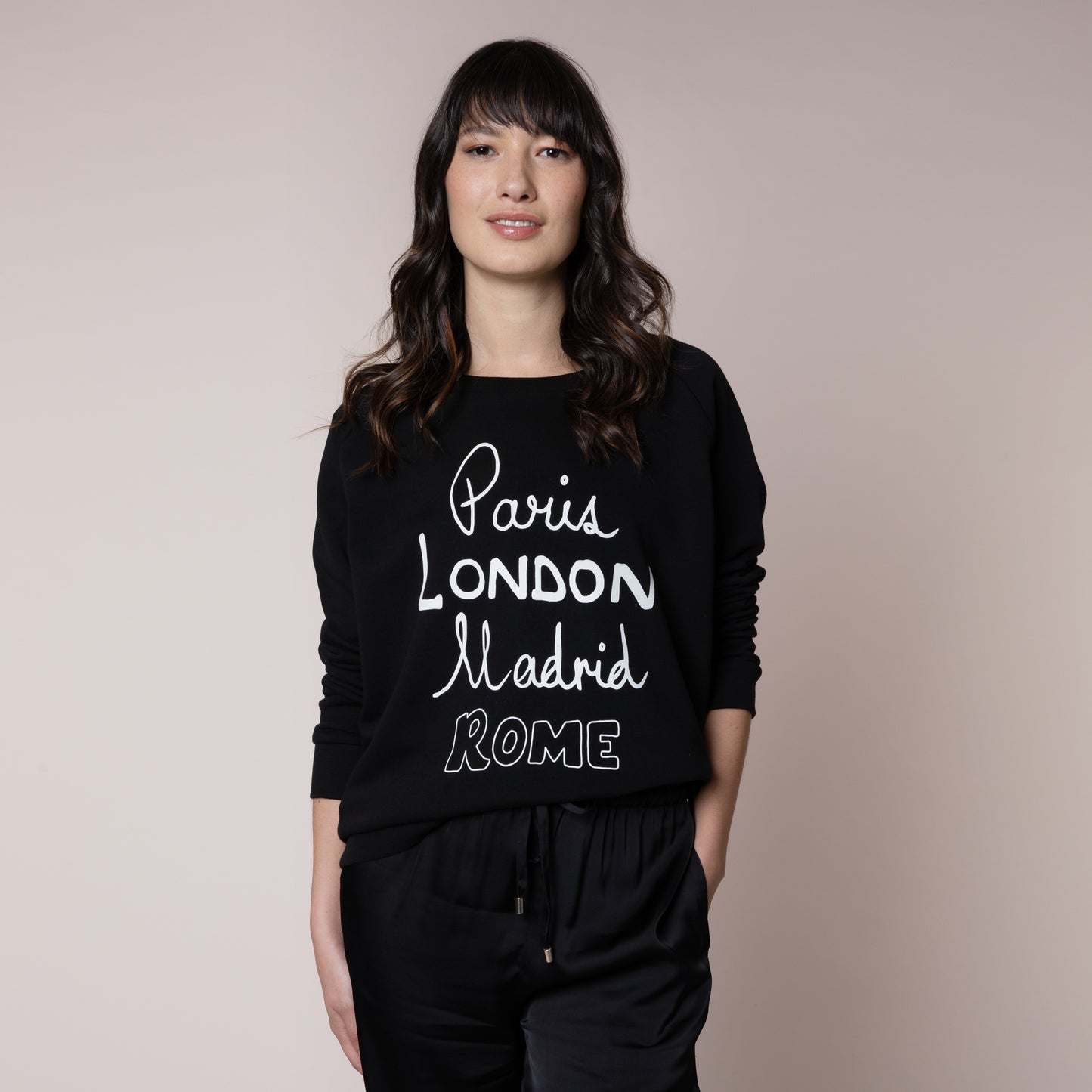 Cities black sweatshirt organic cotton Eleven Loves eleven loves elevenloves 11loves ellenloves