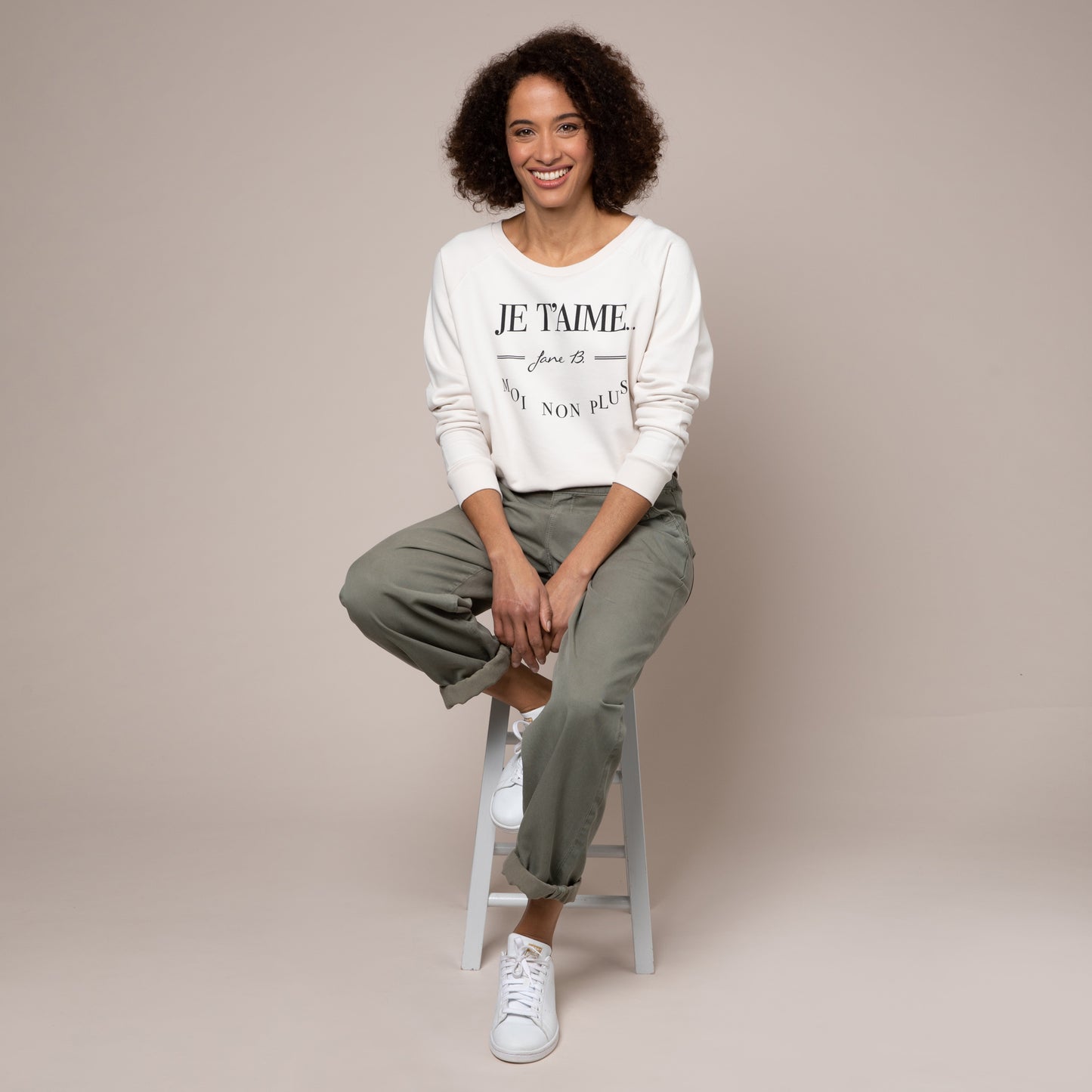 Je t'aime sweatshirt vintage white summer style Jane Birkin Eleven Loves