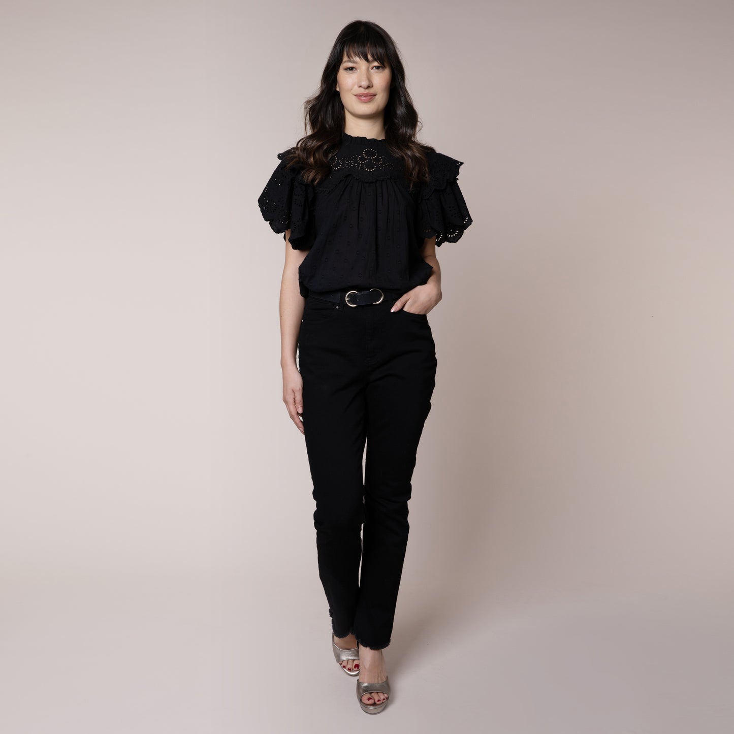 black blouse eleven loves black broderie blouse Eleven Loves ellen loves 11loves sustainable blouse