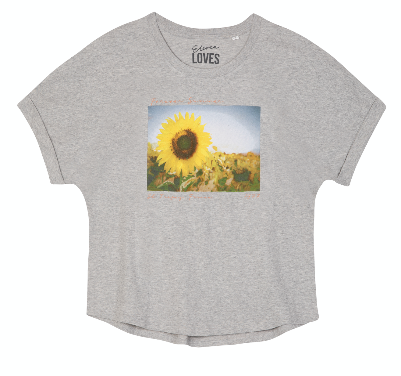 Forever summer T Shirt grey Eleven Loves elevenloves 11 Loves ellenloves sustainable
