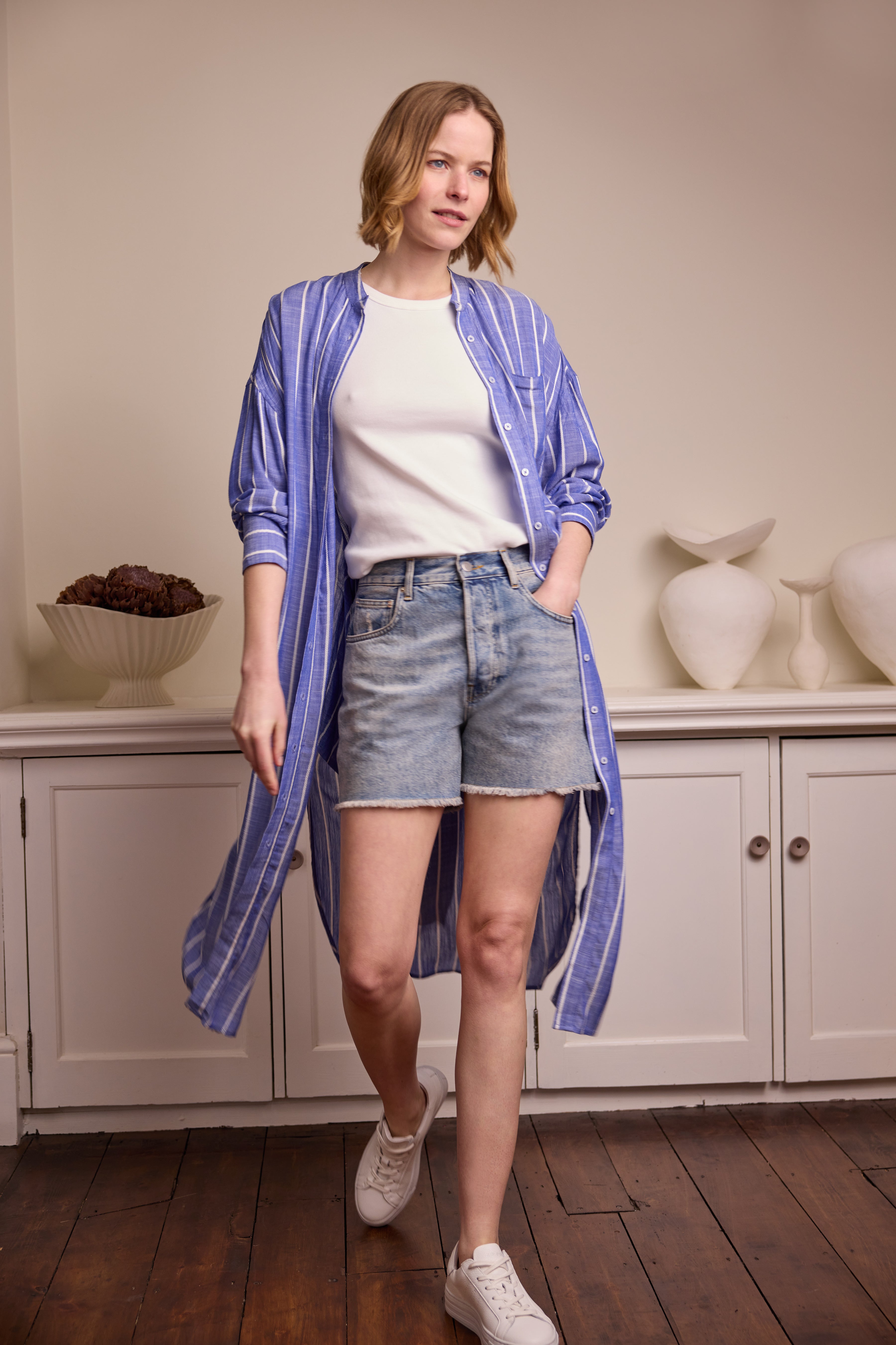 Alice Denim Shorts - Pale Wash