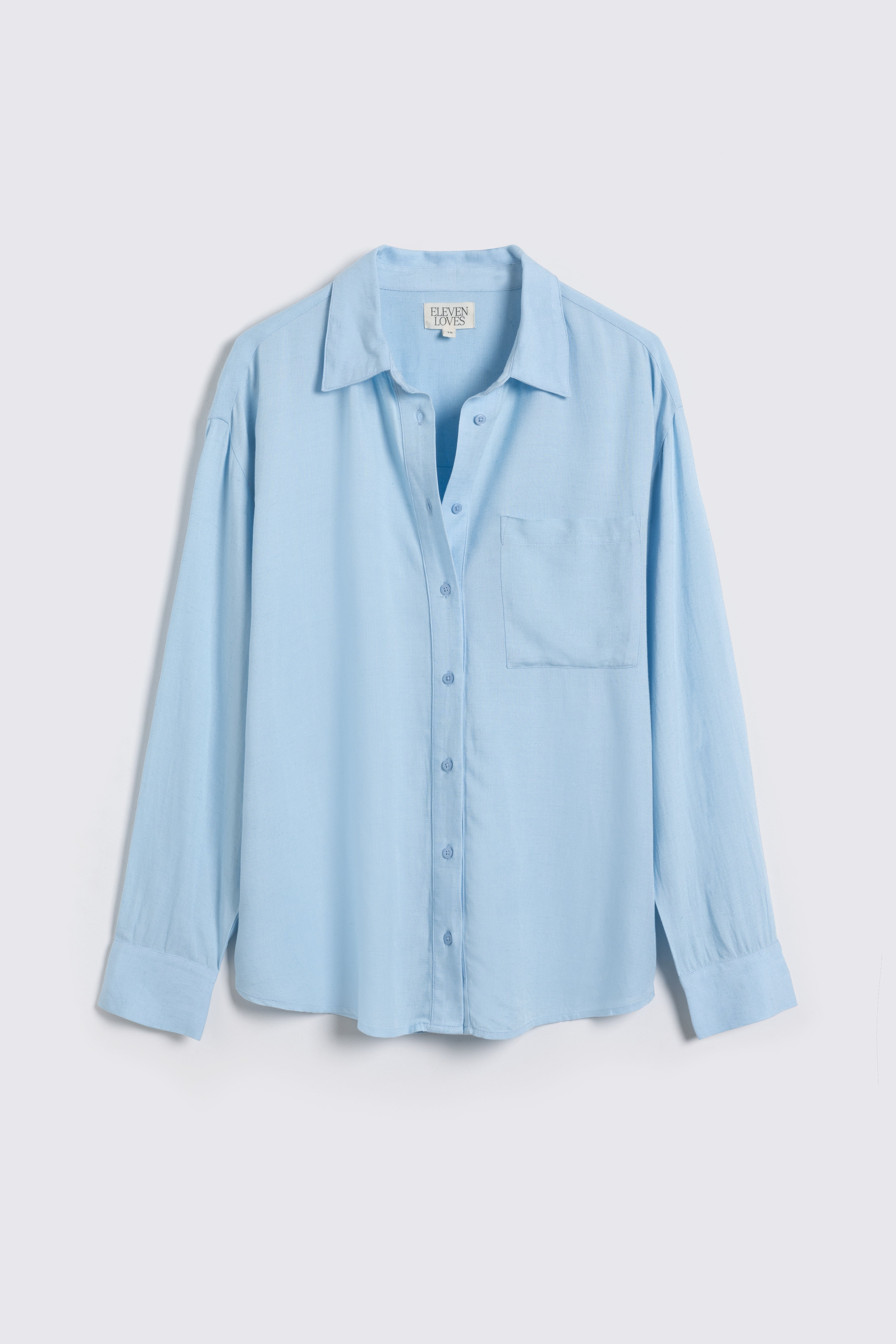 The Perfect Viscose Linen Shirt - Powder Blue