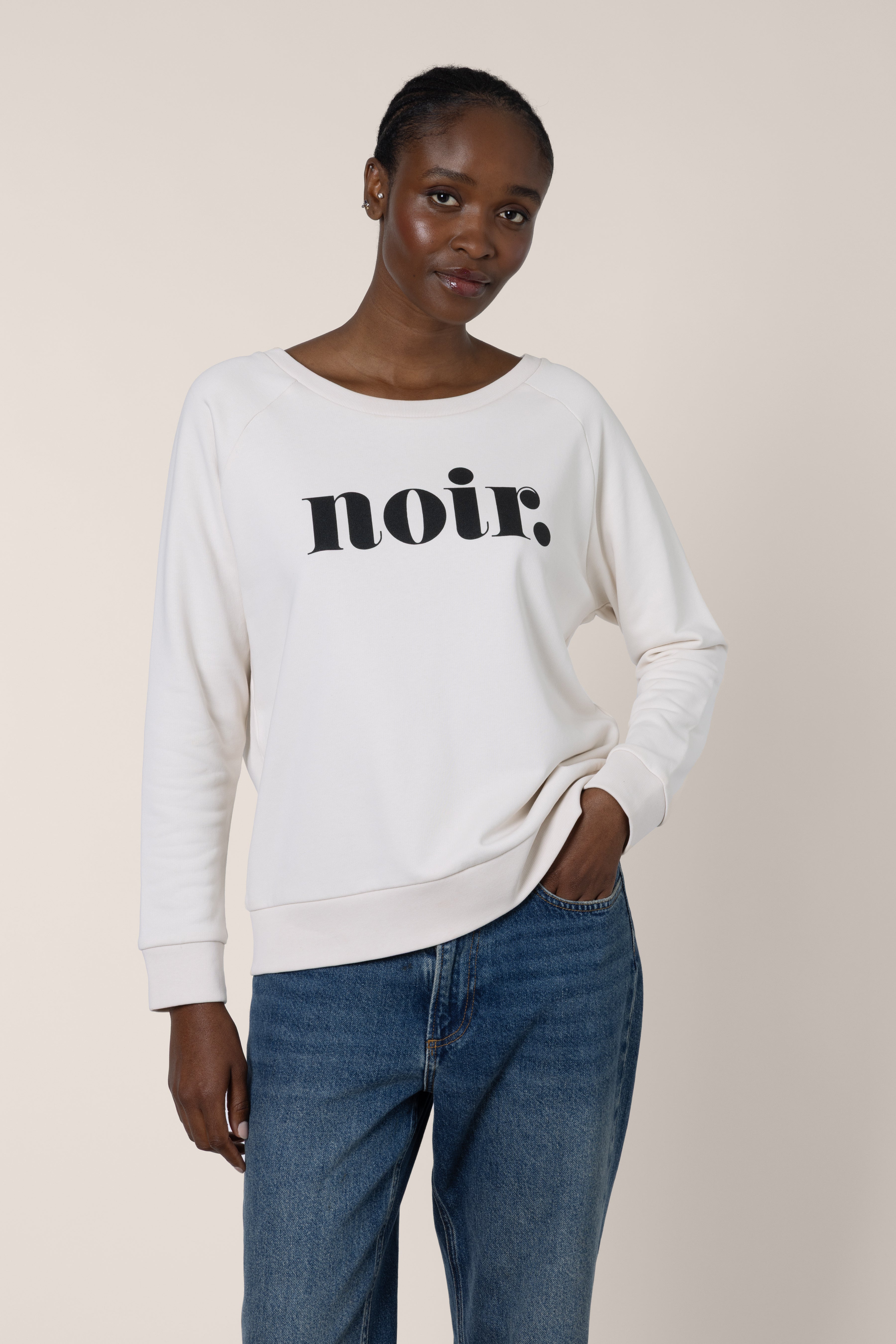 Noir Sweatshirt - Vintage White