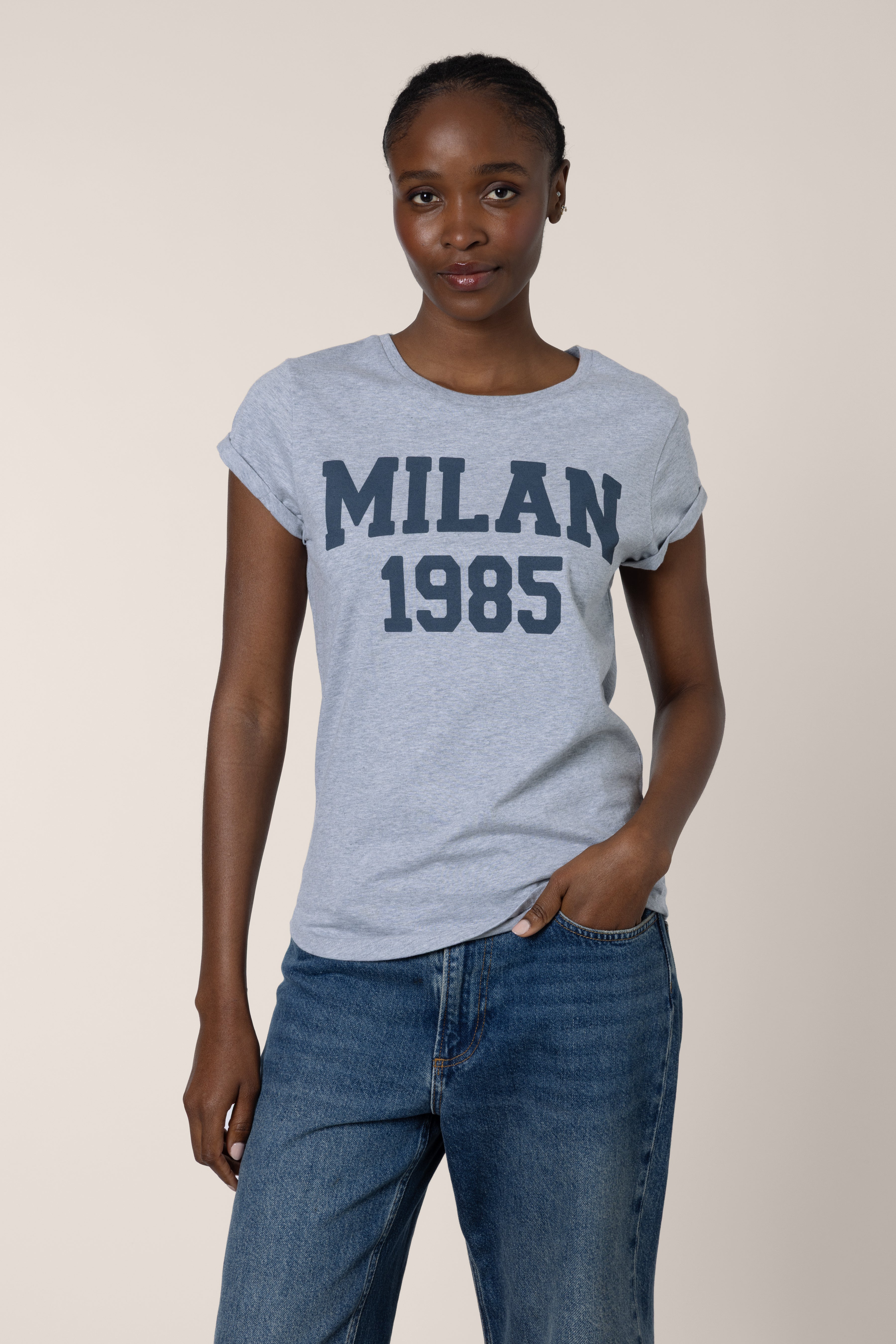 Milan Neat-Fit T-Shirt - Grey Marl