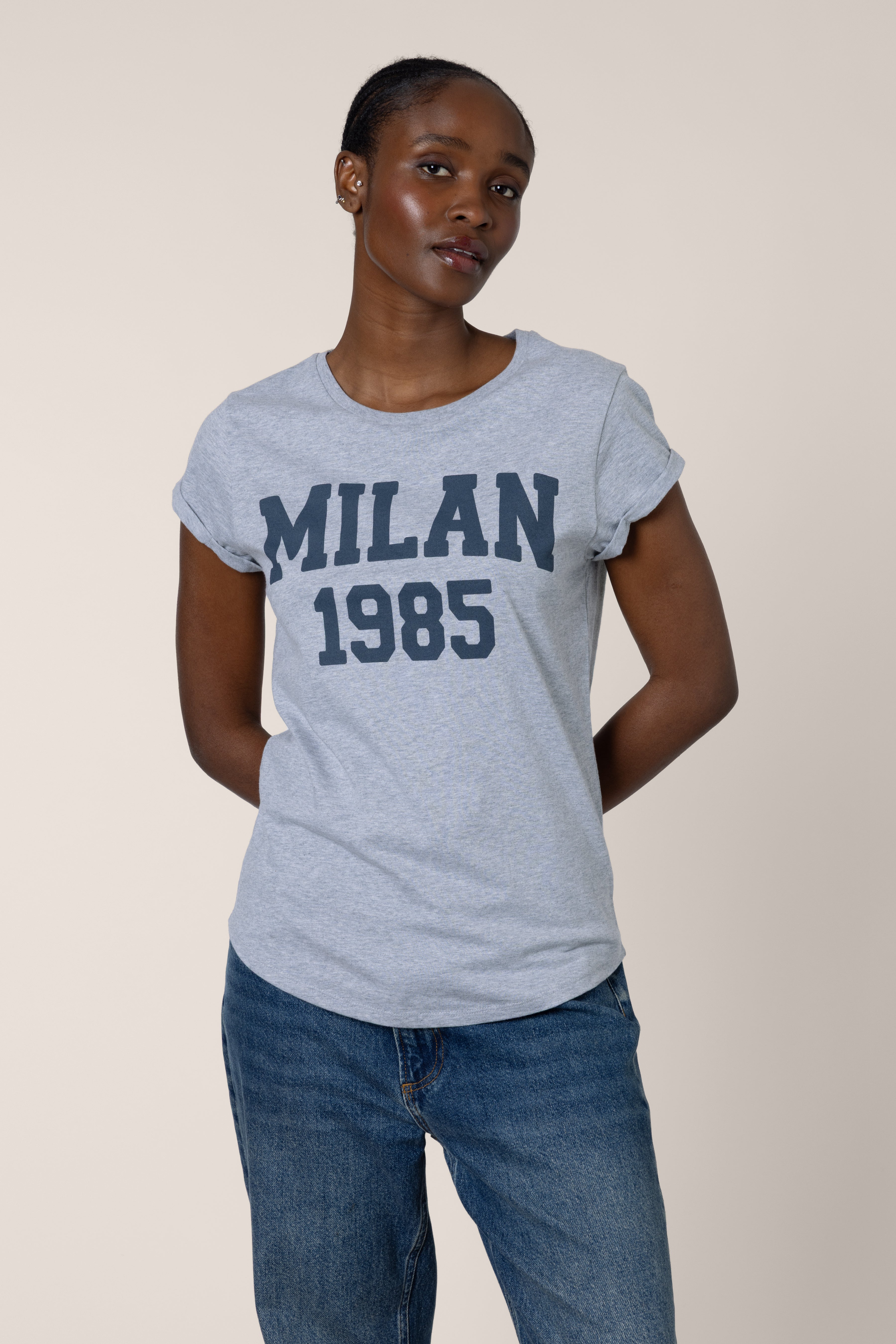 Milan Neat-Fit T-Shirt - Grey Marl