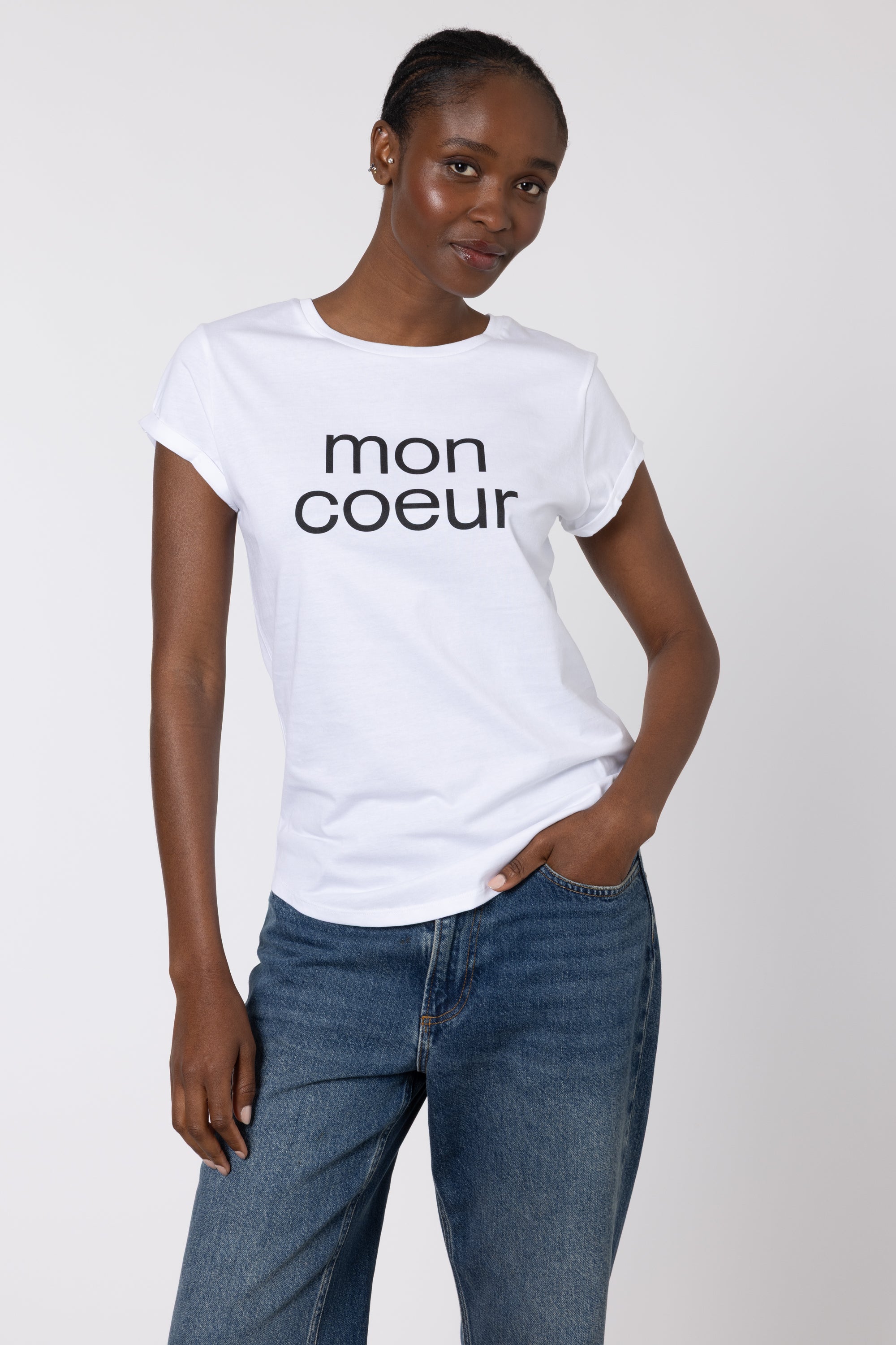 Mon Coeur Neat-Fit T-Shirt - White