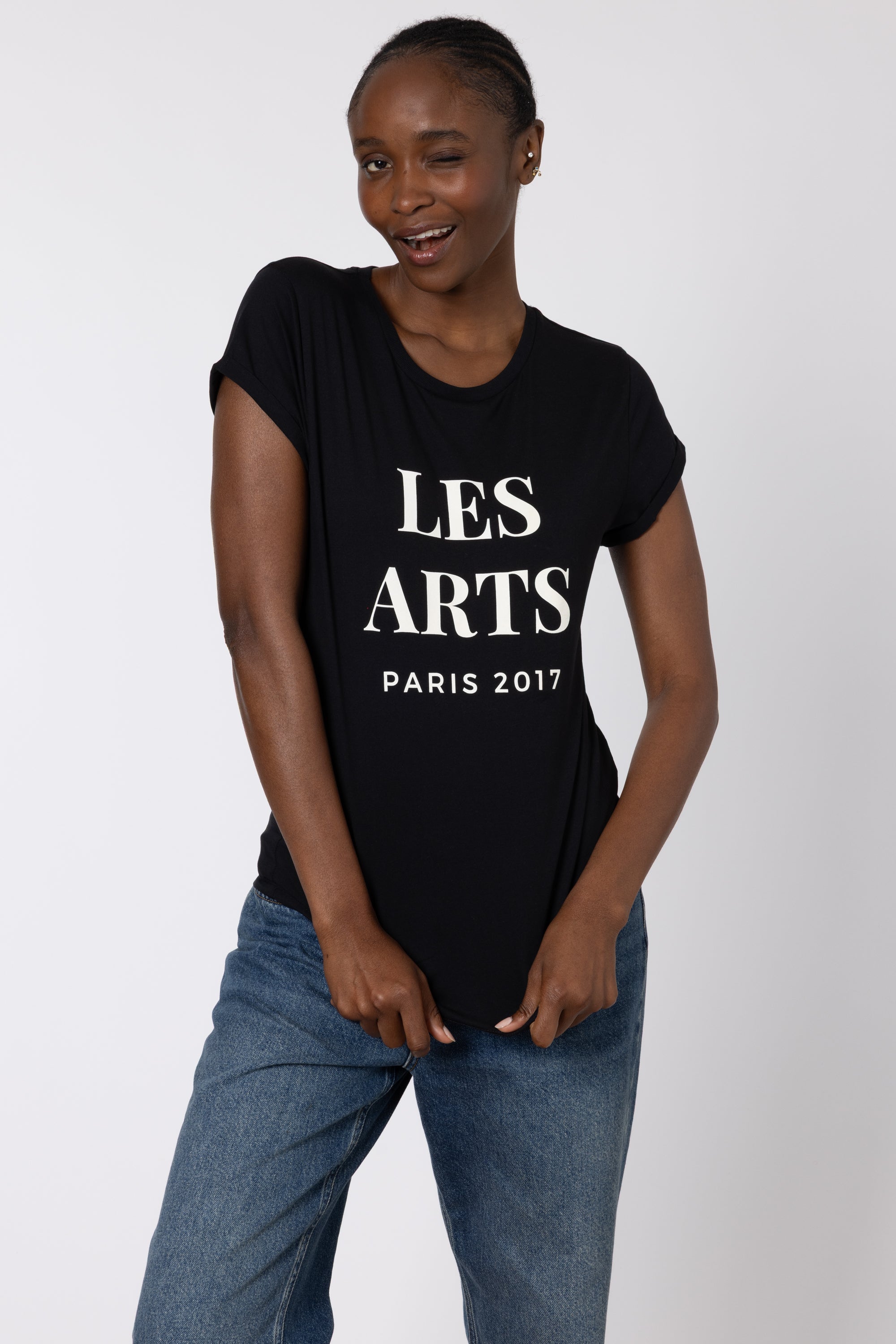 Les Arts Neat Fit T-Shirt - Black