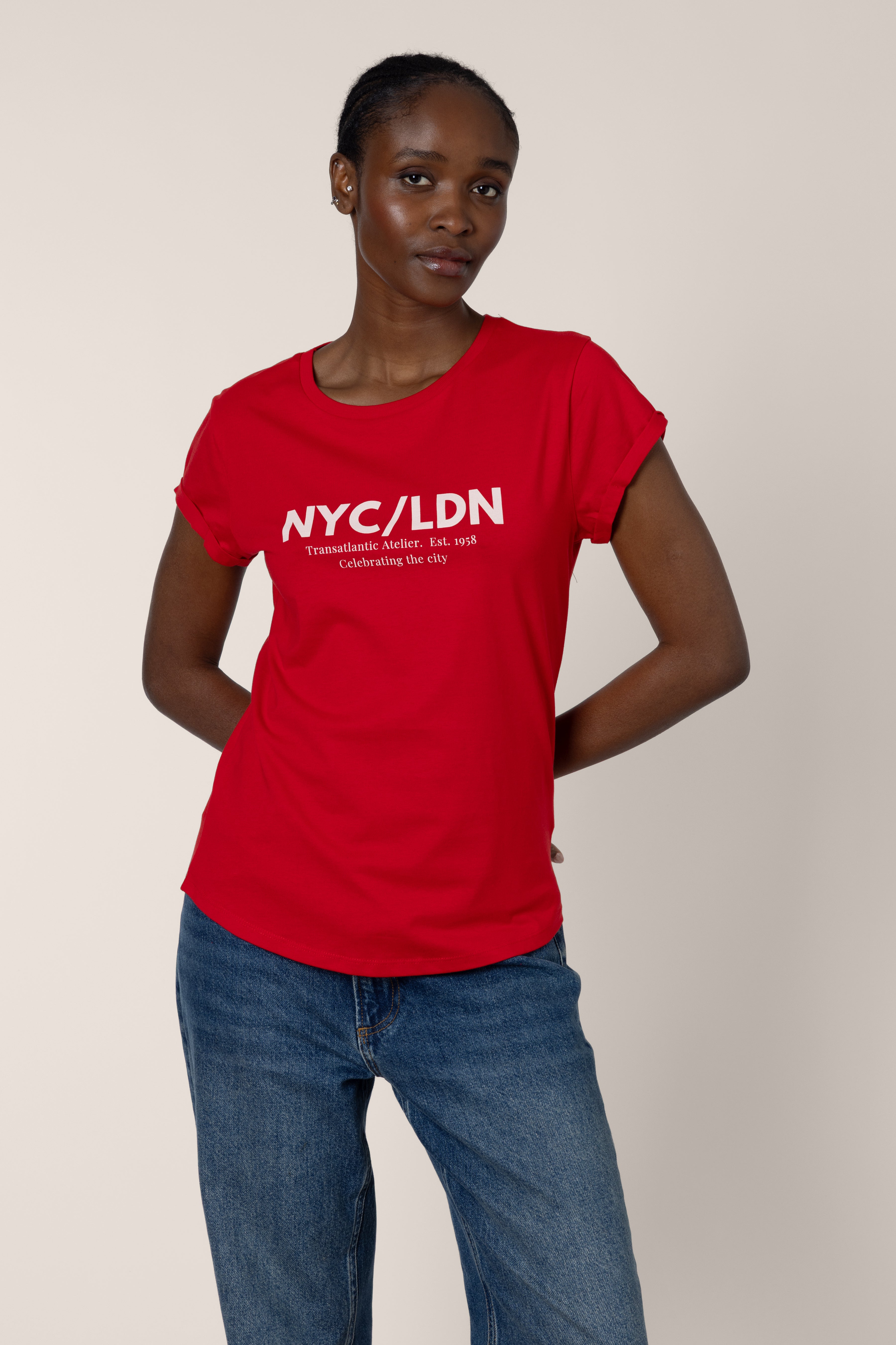 NYC/LDN Neat Fit T-Shirt - Red