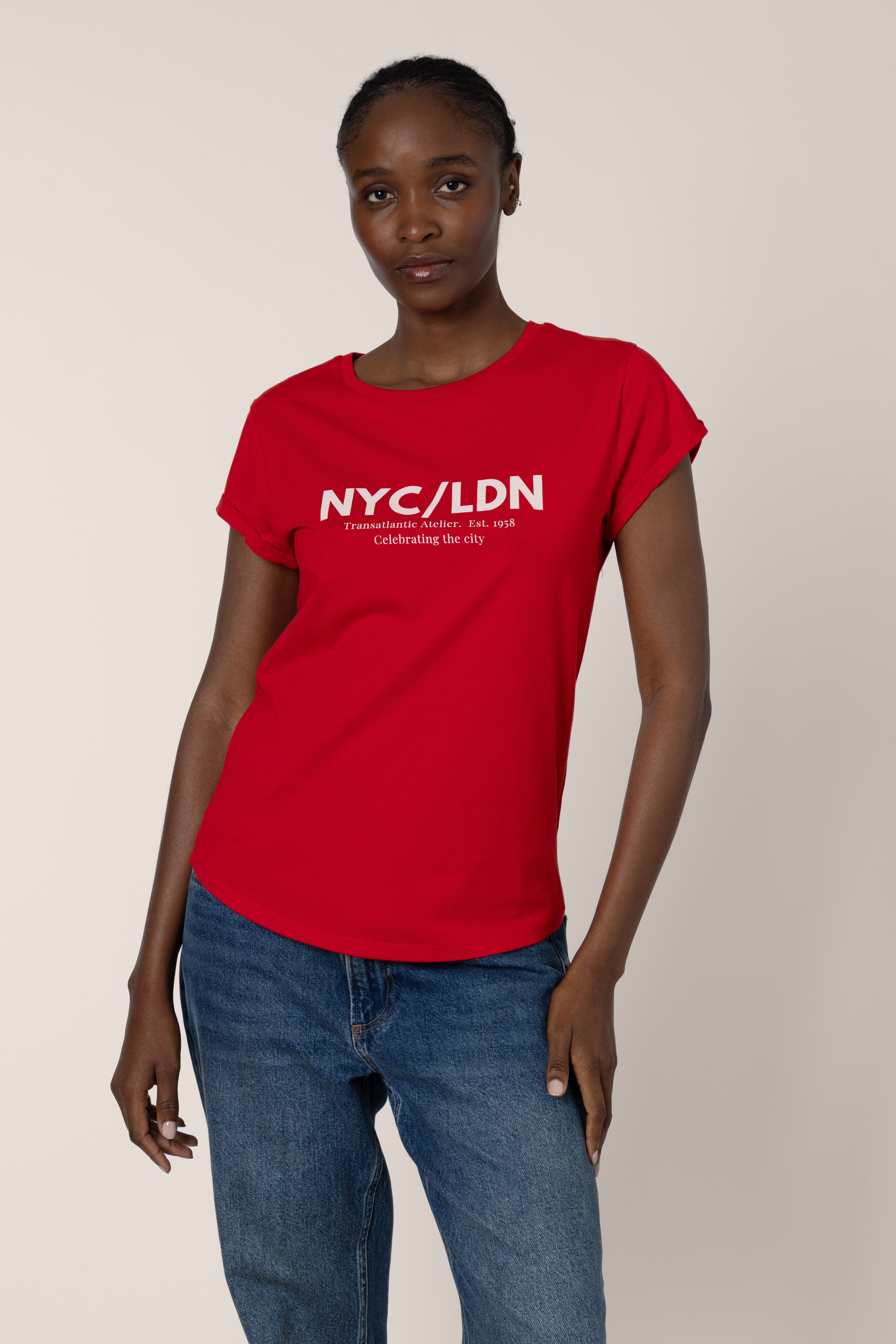 NYC/LDN Neat Fit T-Shirt - Red