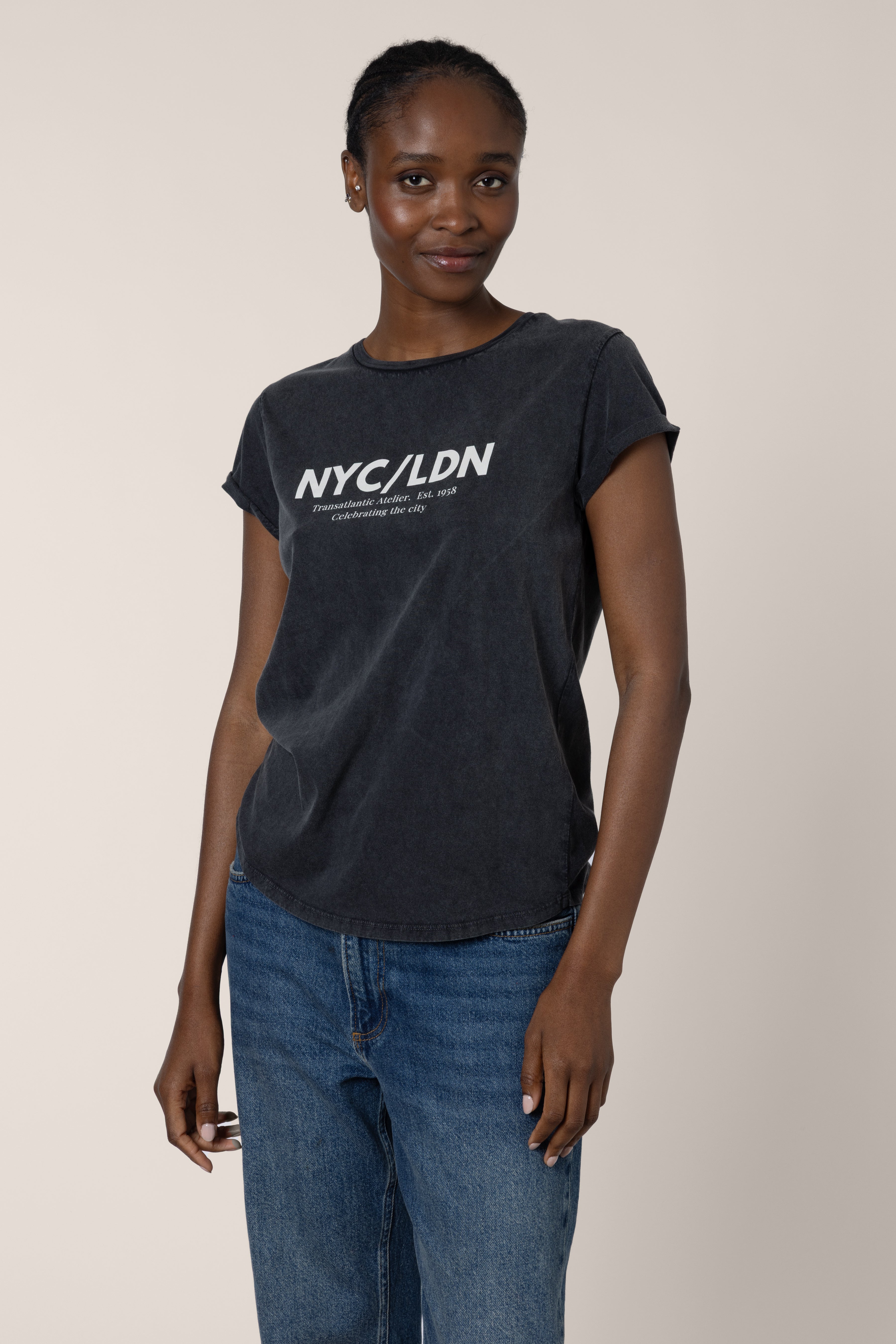 NYC/LDN Neat Fit T-Shirt - Washed Black