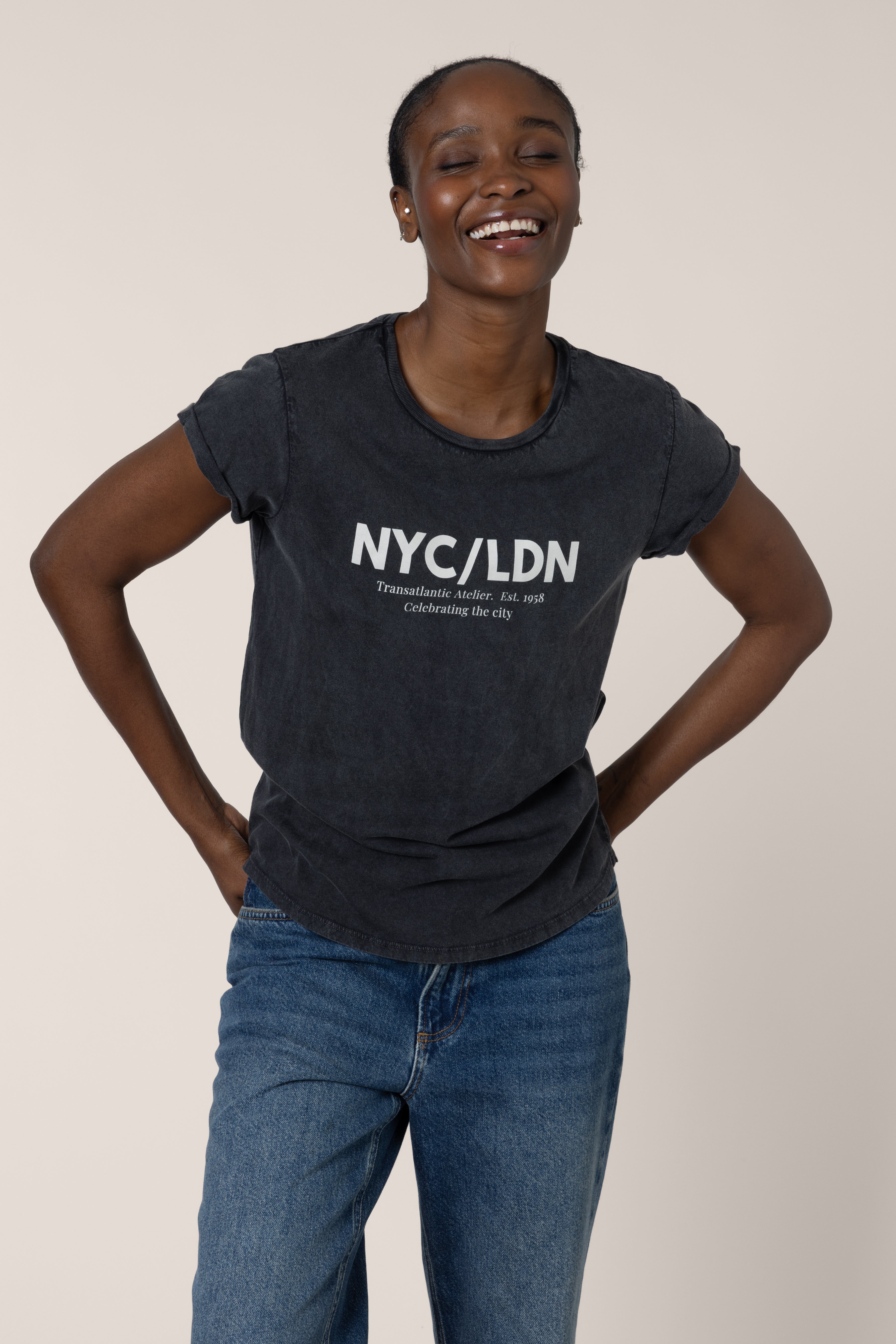 NYC/LDN Neat Fit T-Shirt - Washed Black