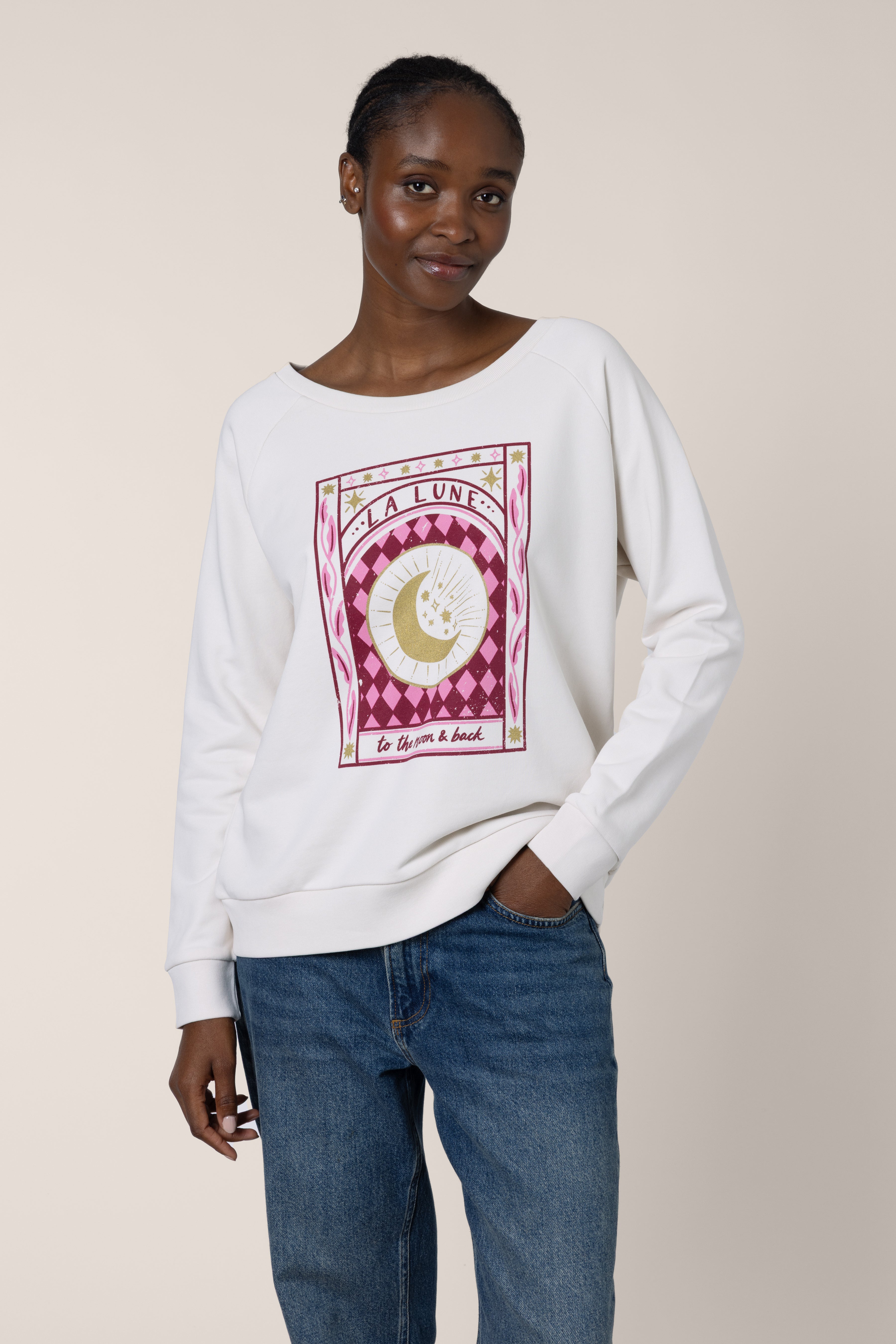 La Lune Sweatshirt - Vintage White