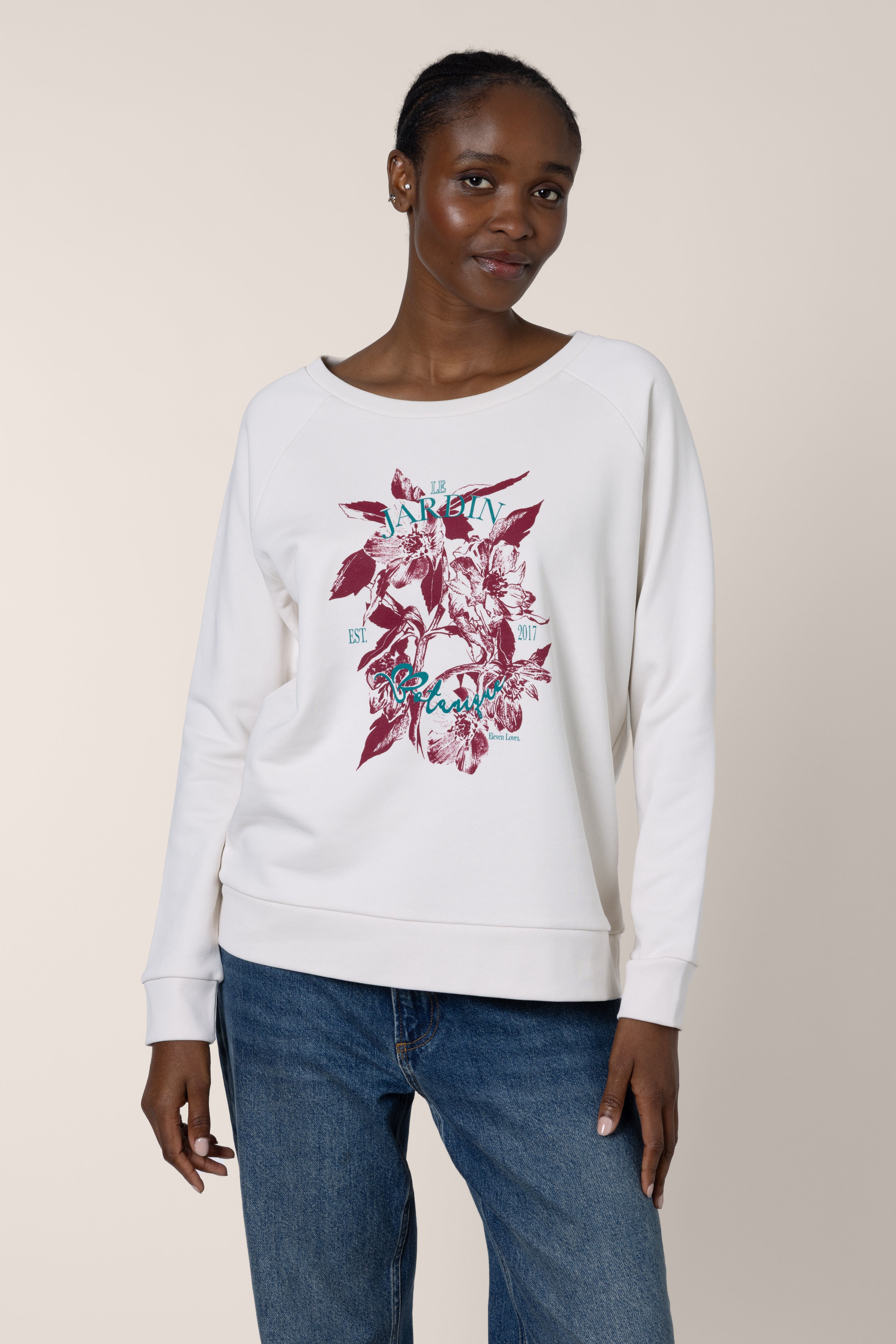 Le Jardin Sweatshirt - Vintage White