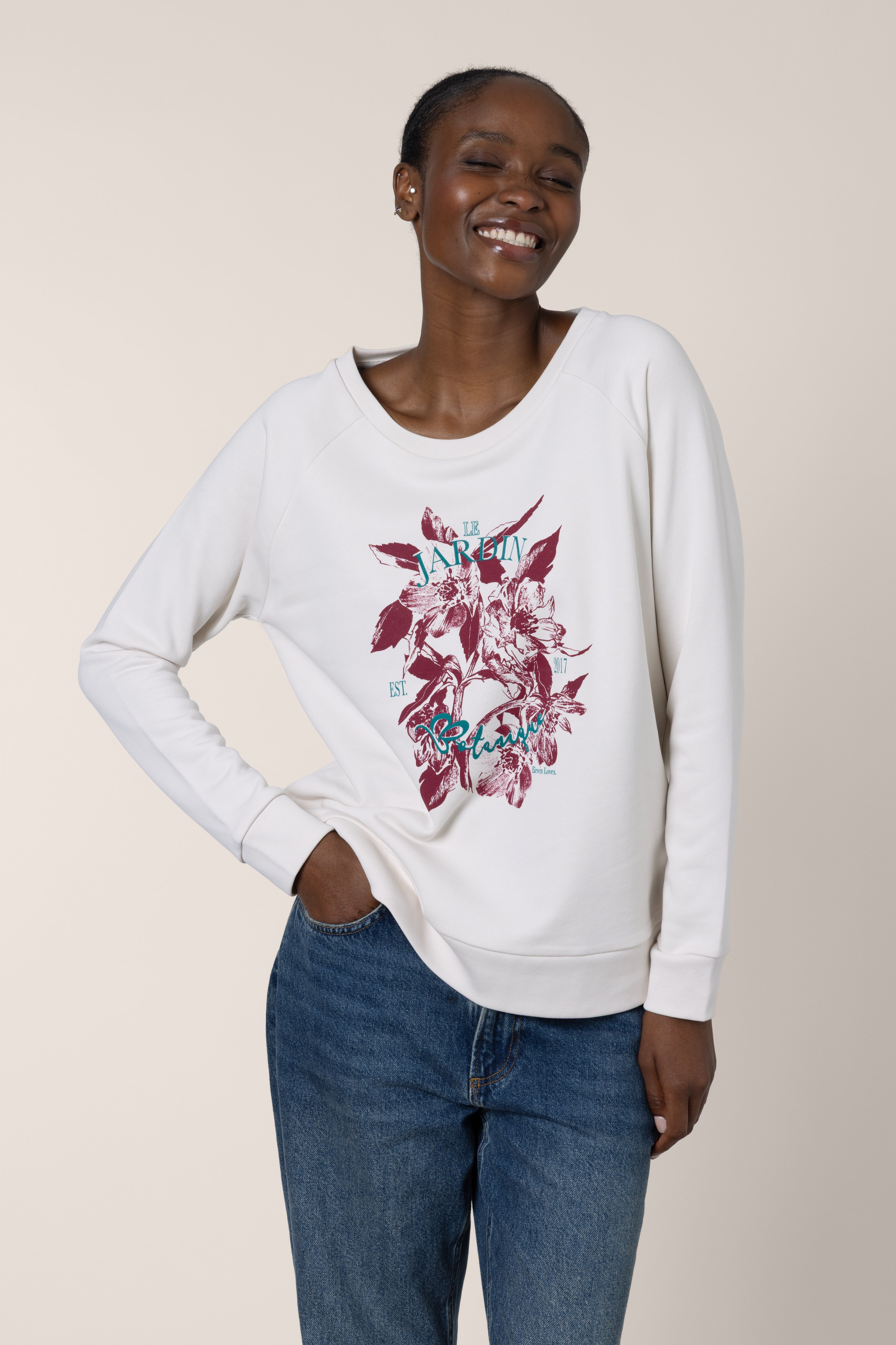 Le Jardin Sweatshirt - Vintage White
