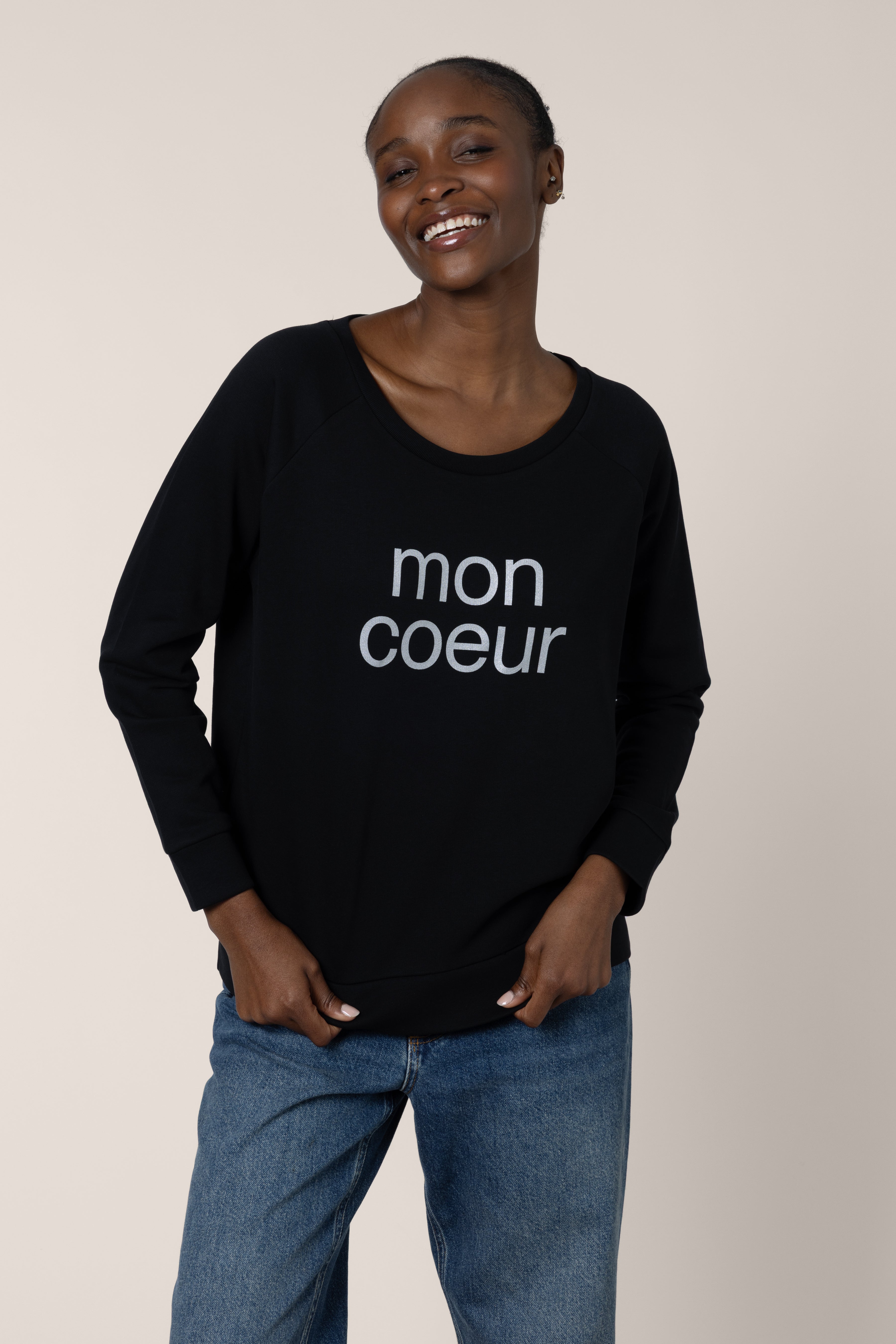 Mon Coeur Sweatshirt - Black