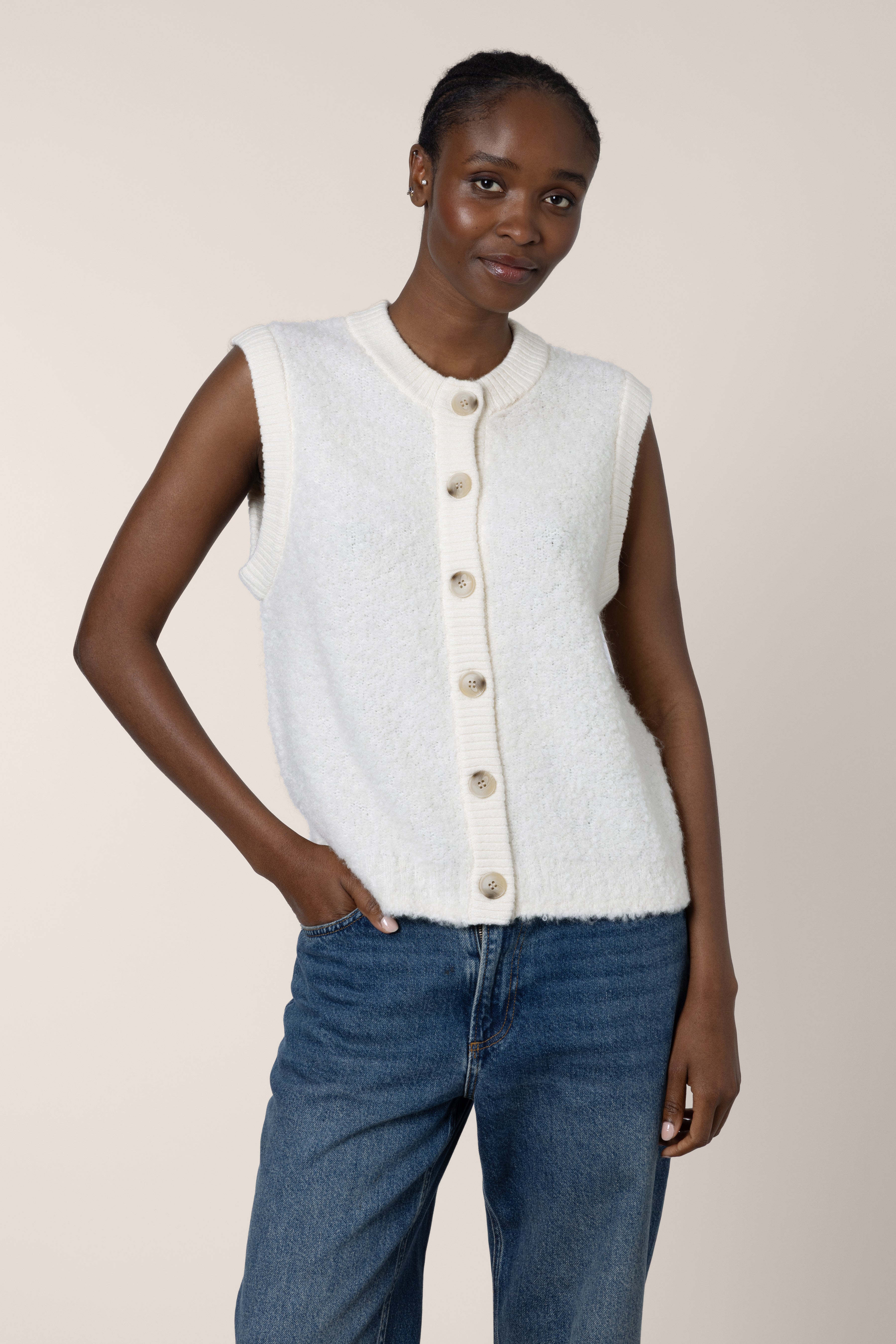 Bonny Boucle Tank - Ivory