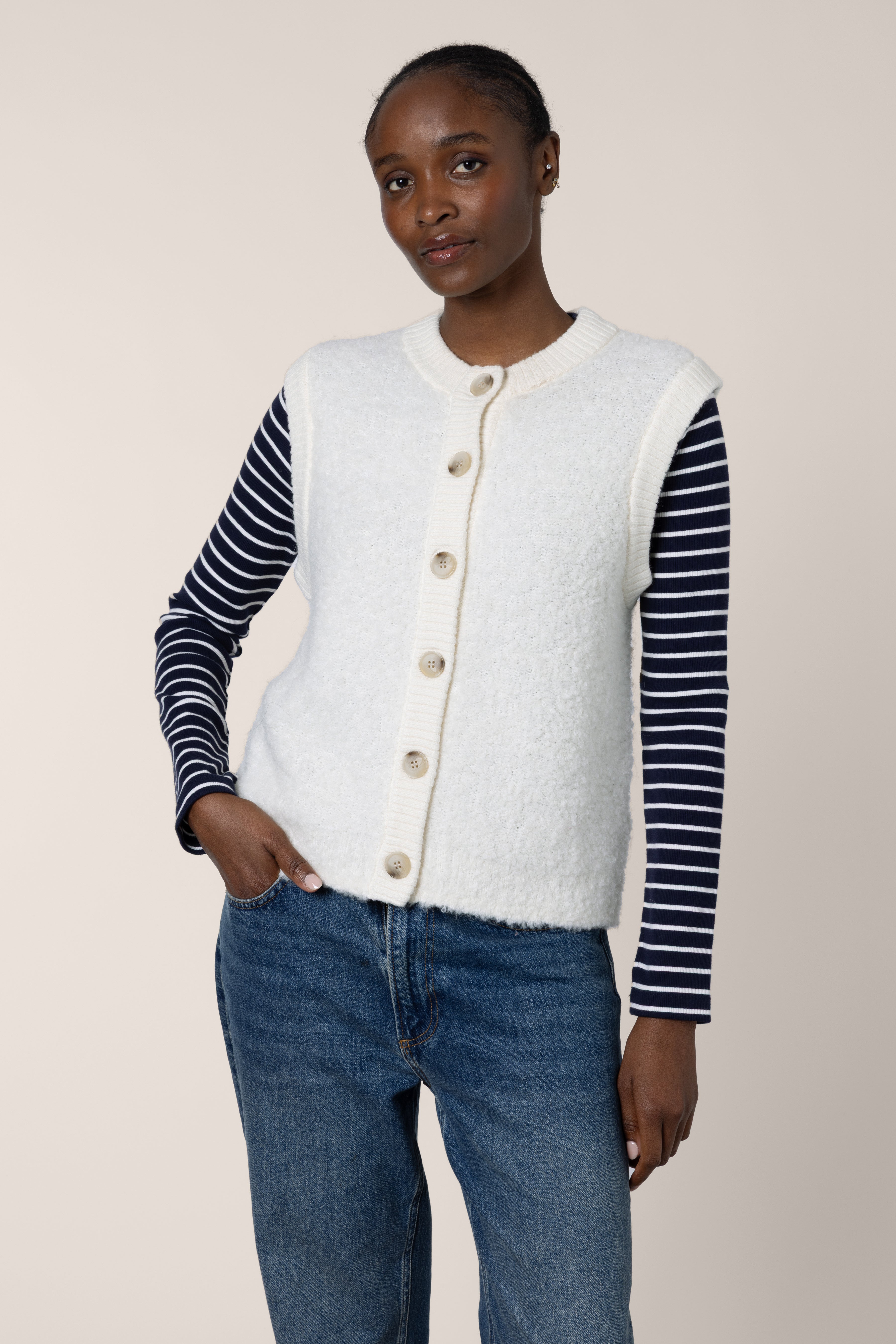 Bonny Boucle Tank - Ivory