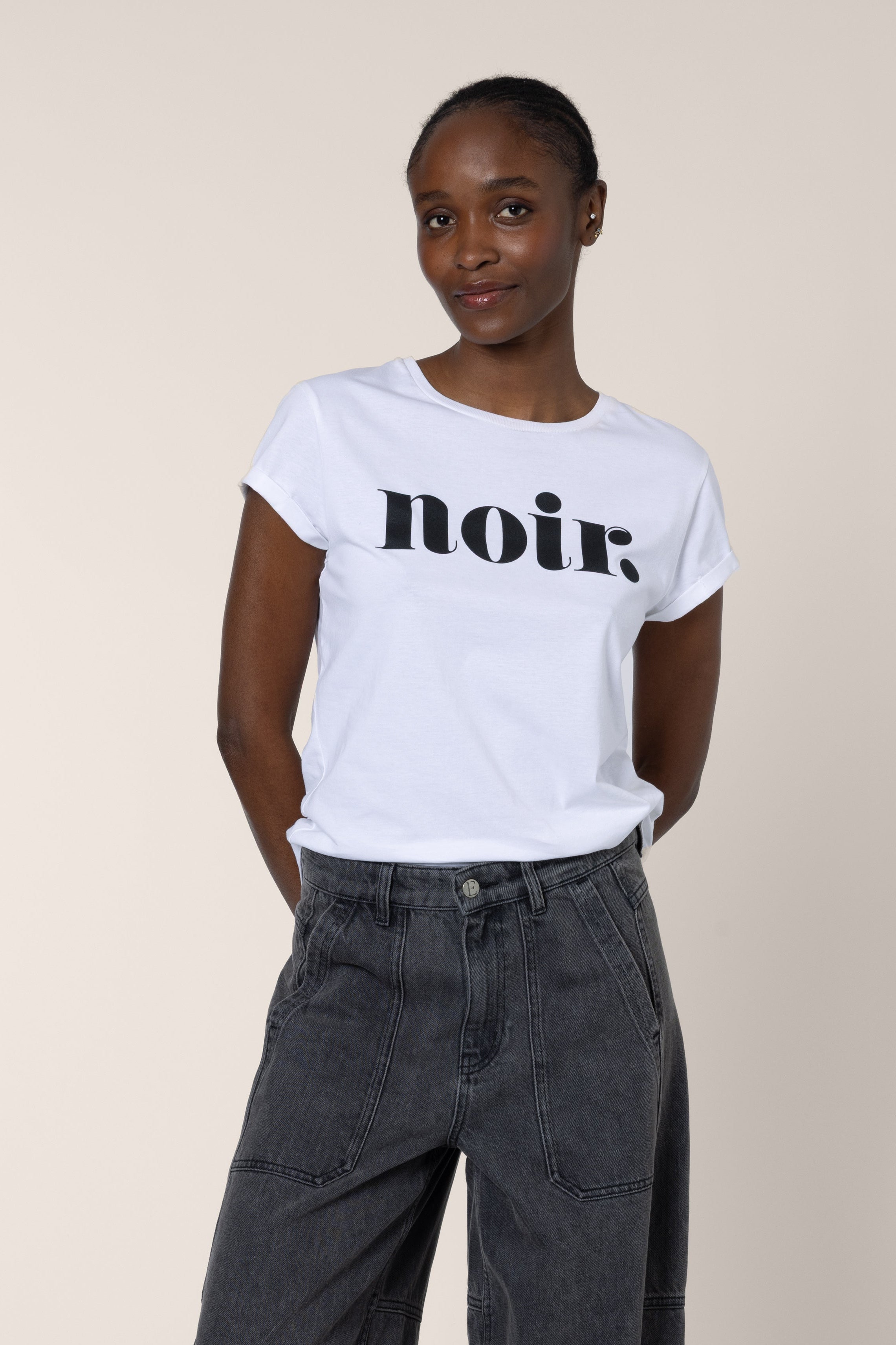 Noir Neat Fit T-Shirt - White