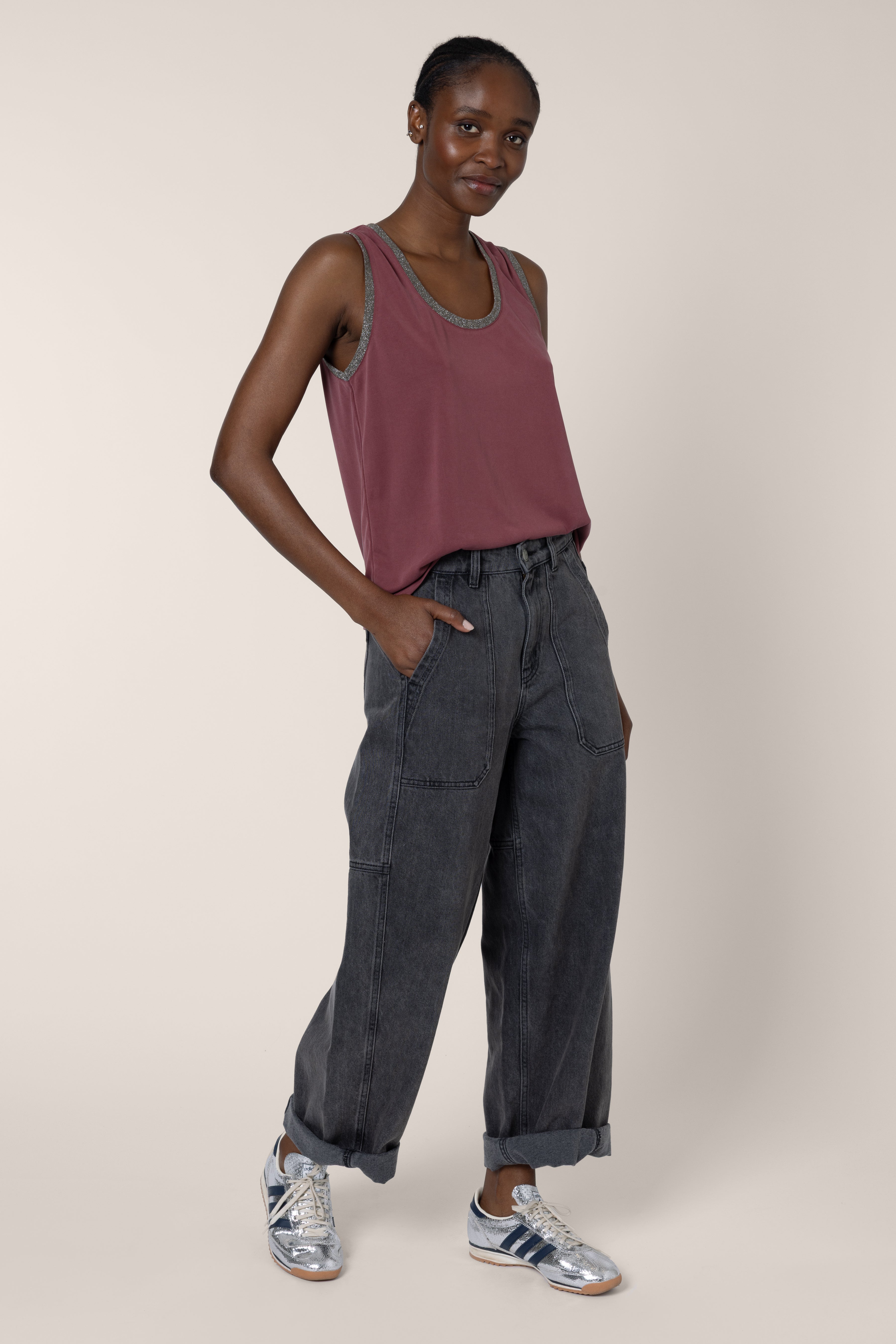 Chloe Vest - Dusty Rose with Bronze