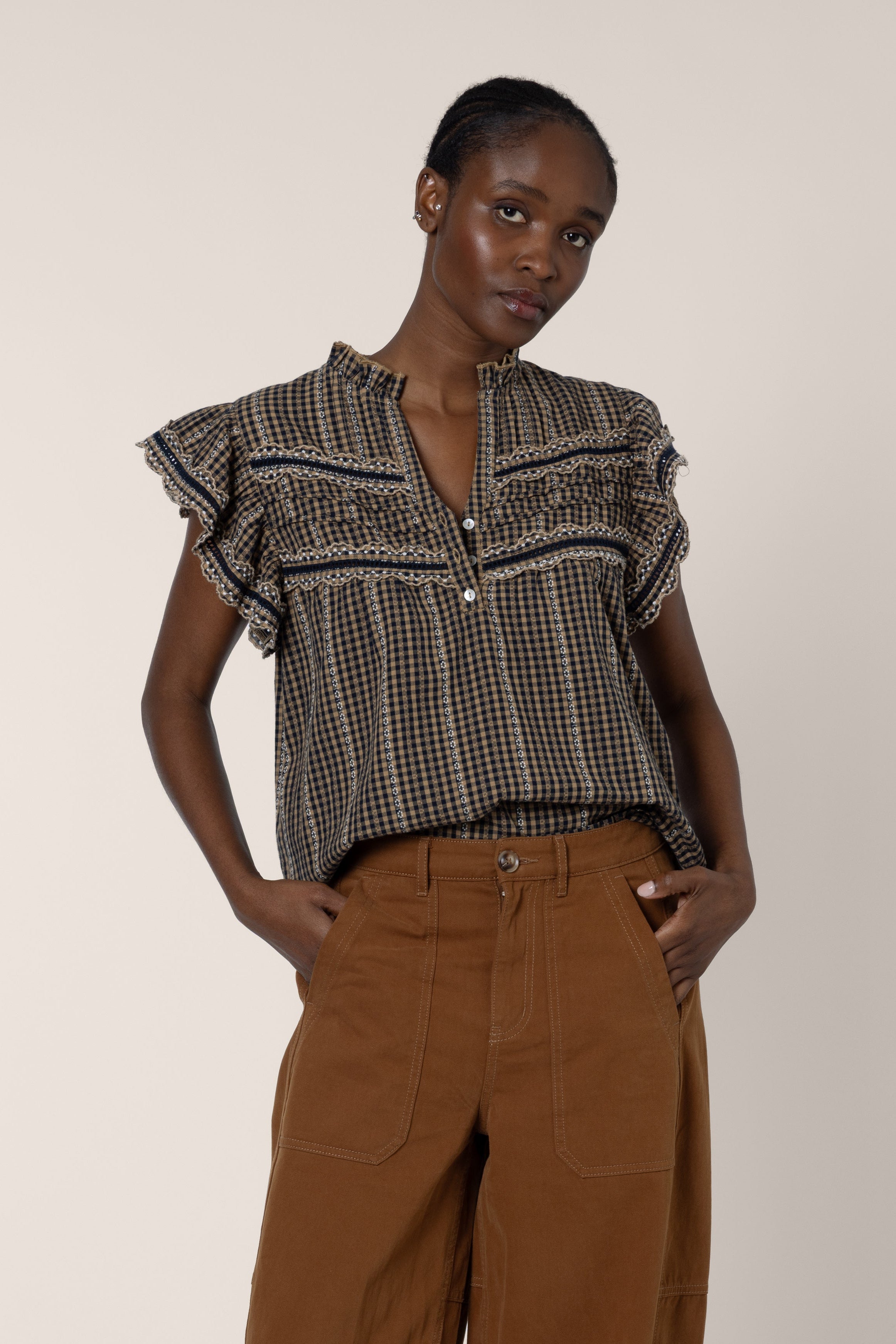 Charlie Gingham Blouse
