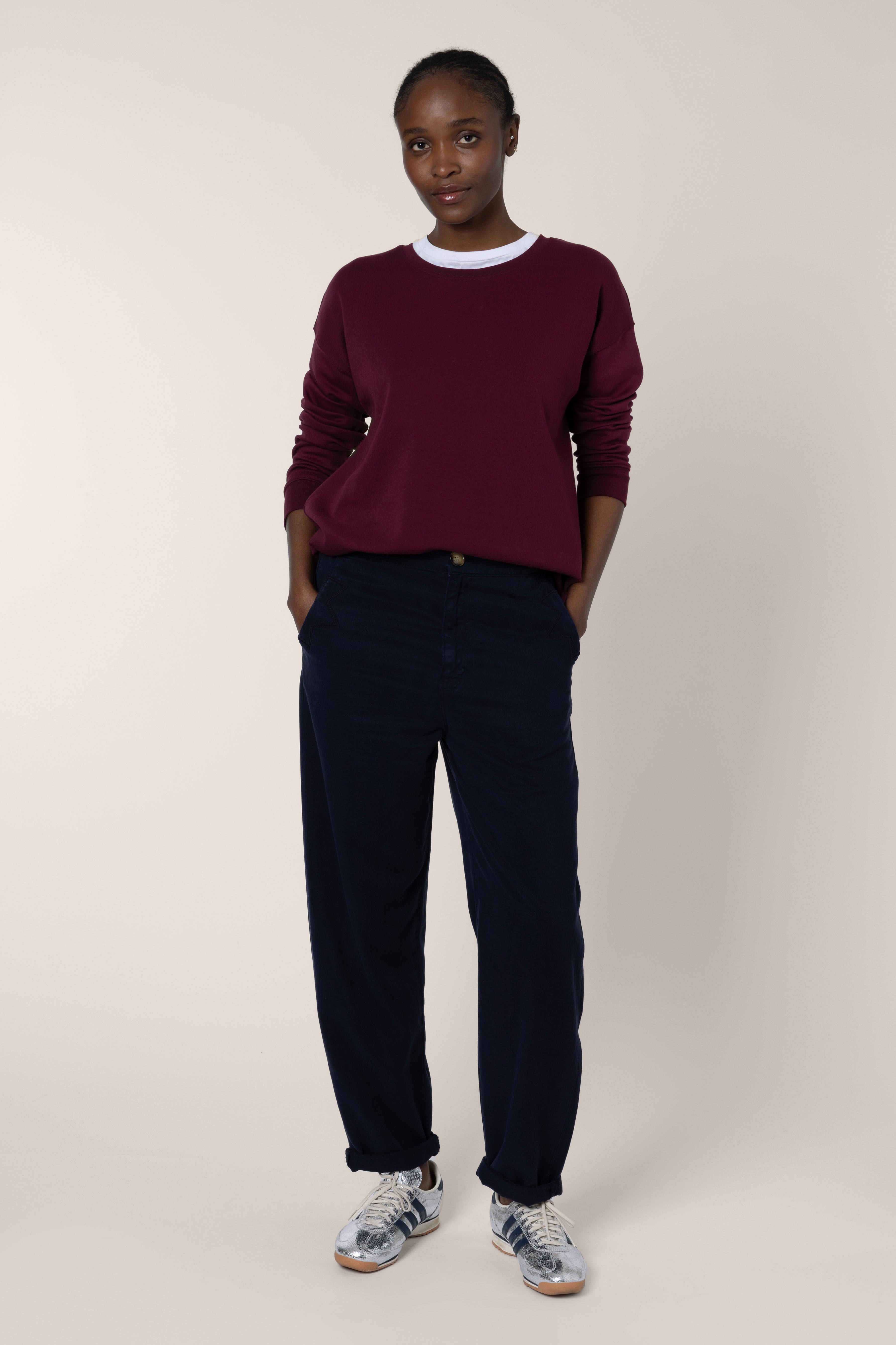 The Perfect Crew Neck Sweatshirt - Dark Cherry