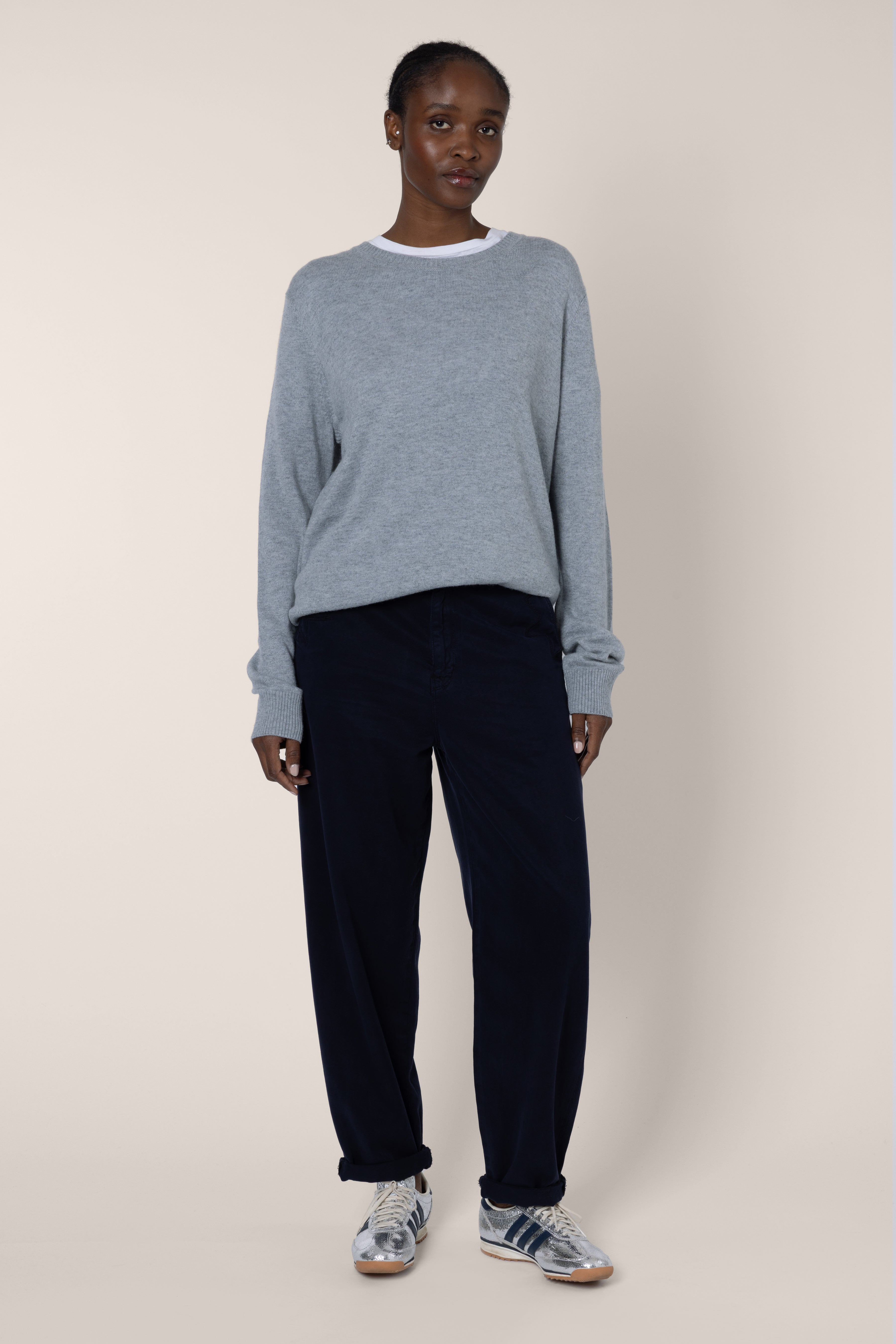 Alex Cashmere Blend Jumper - Grey