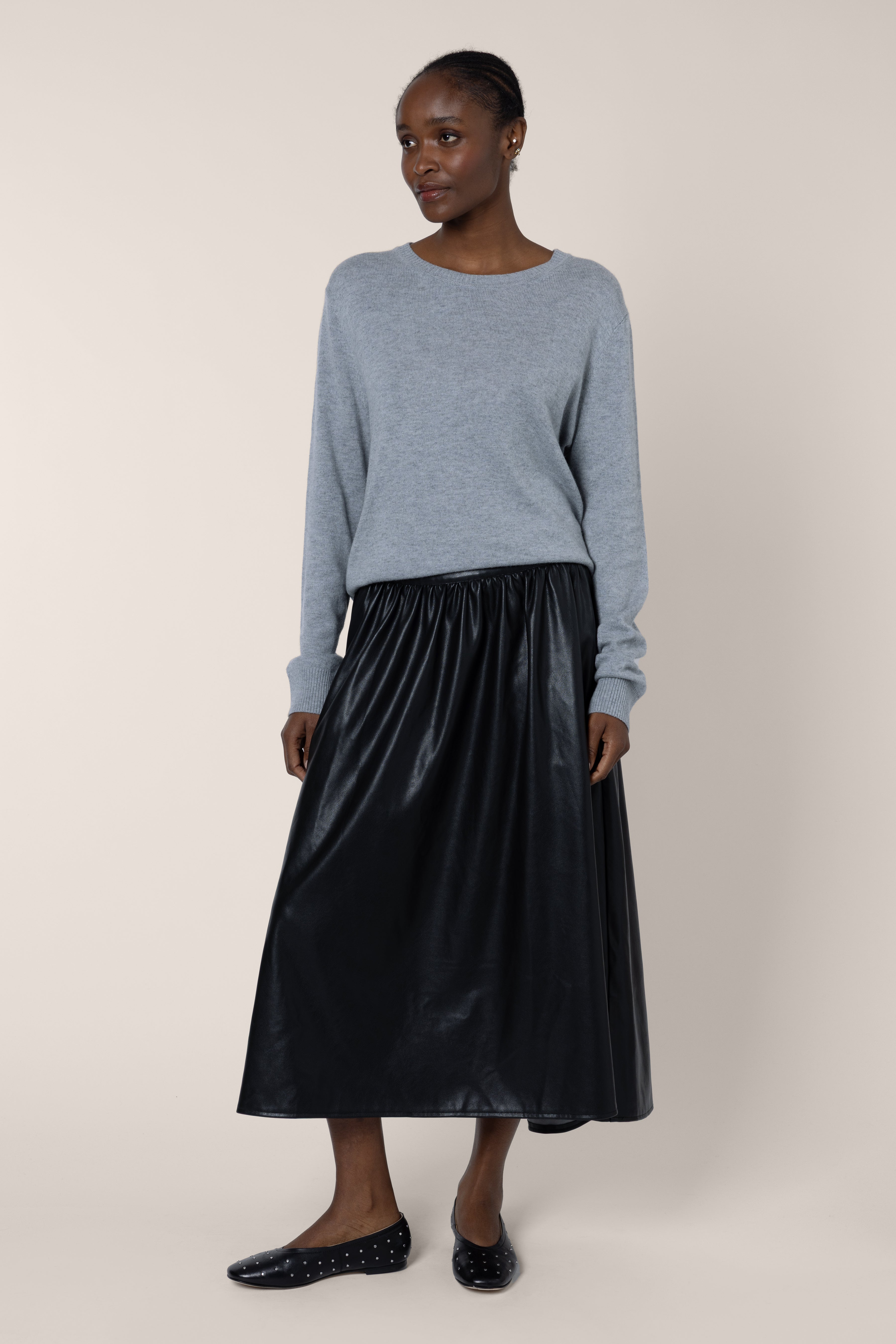 Alex Cashmere Blend Jumper - Grey