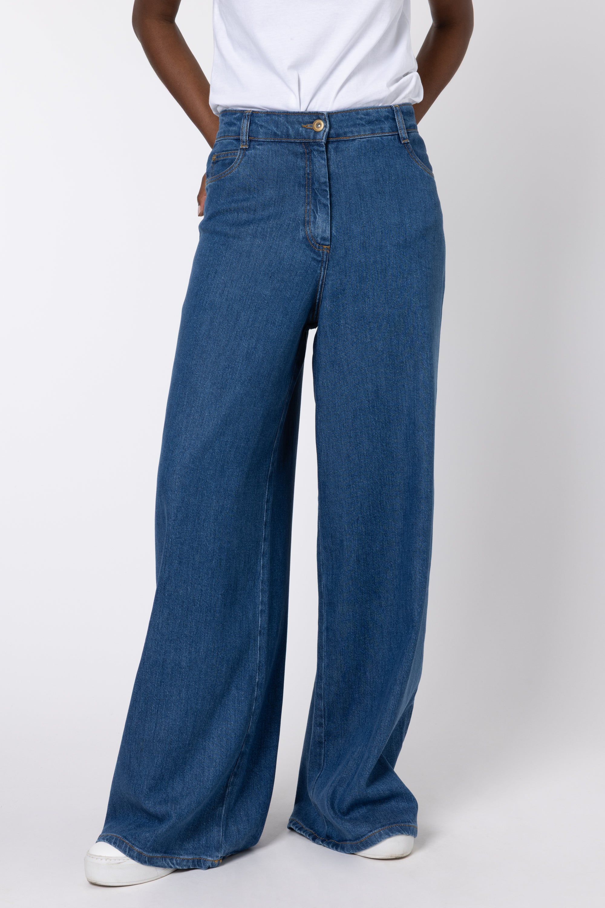 Whitney Wide Leg Jeans - blue