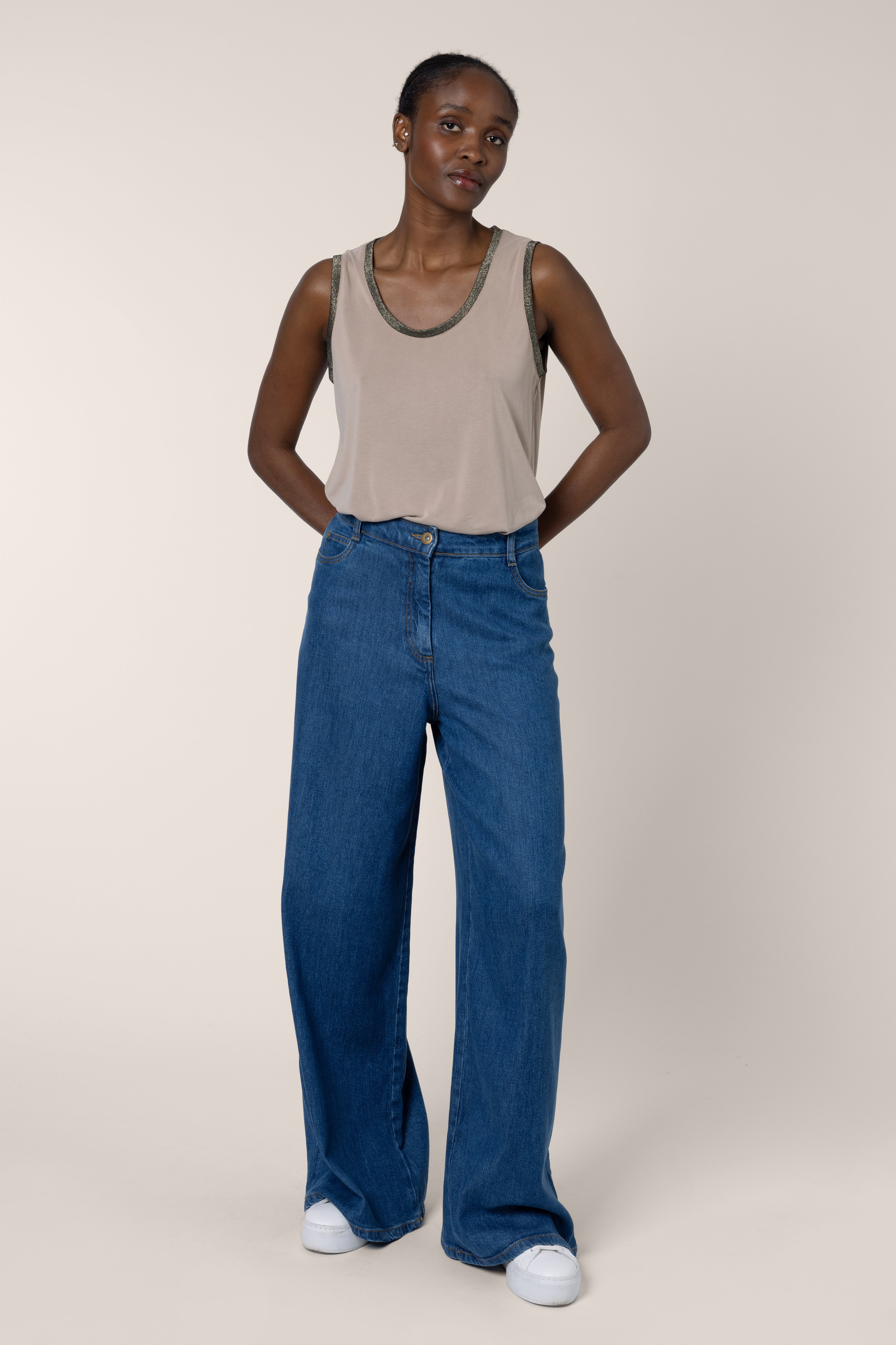 Whitney Wide Leg Jeans - blue