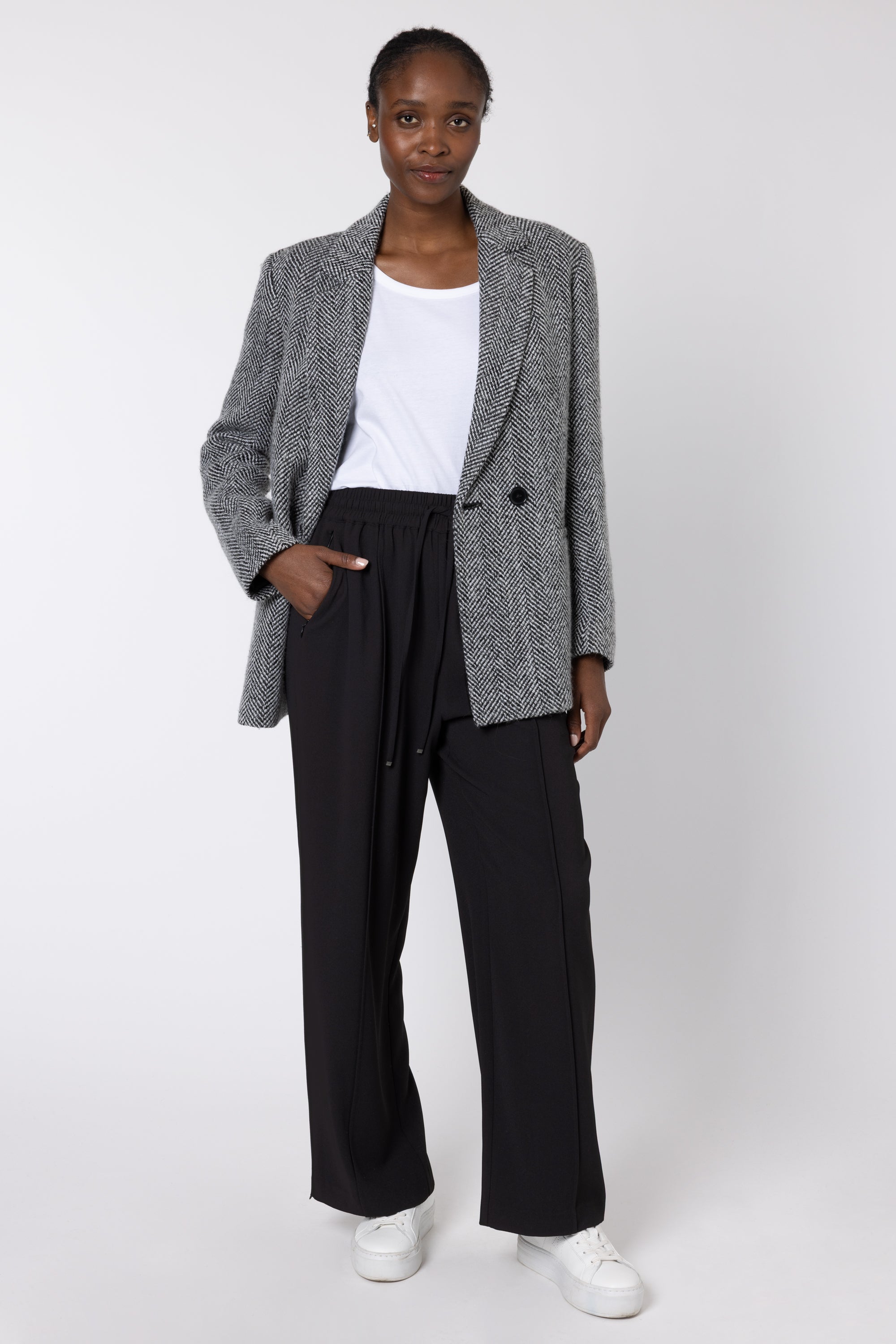 Zara Zip Trousers - Black