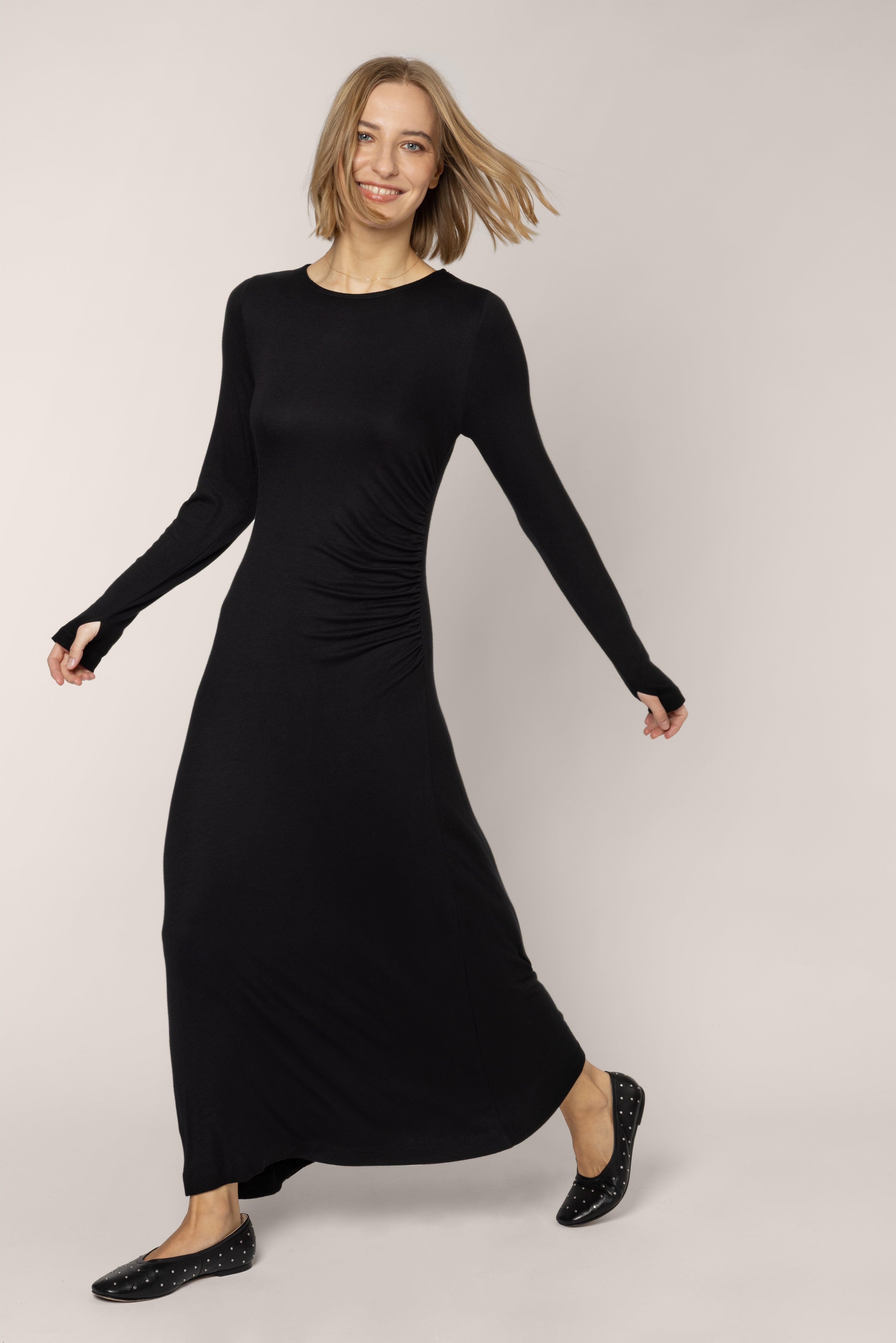 Langley Viscose Dress - Black