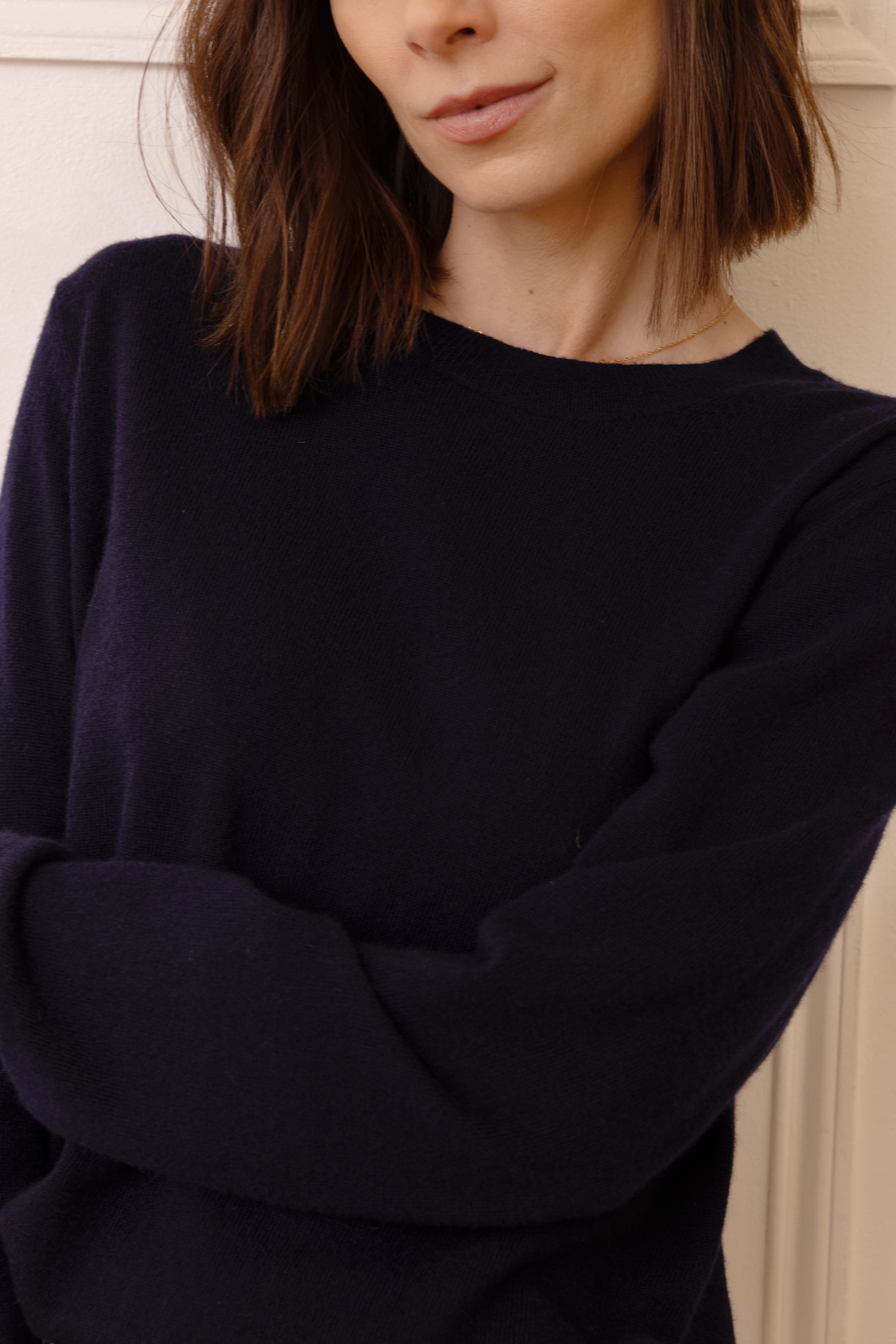 Alex Cashmere Blend Jumper - Navy