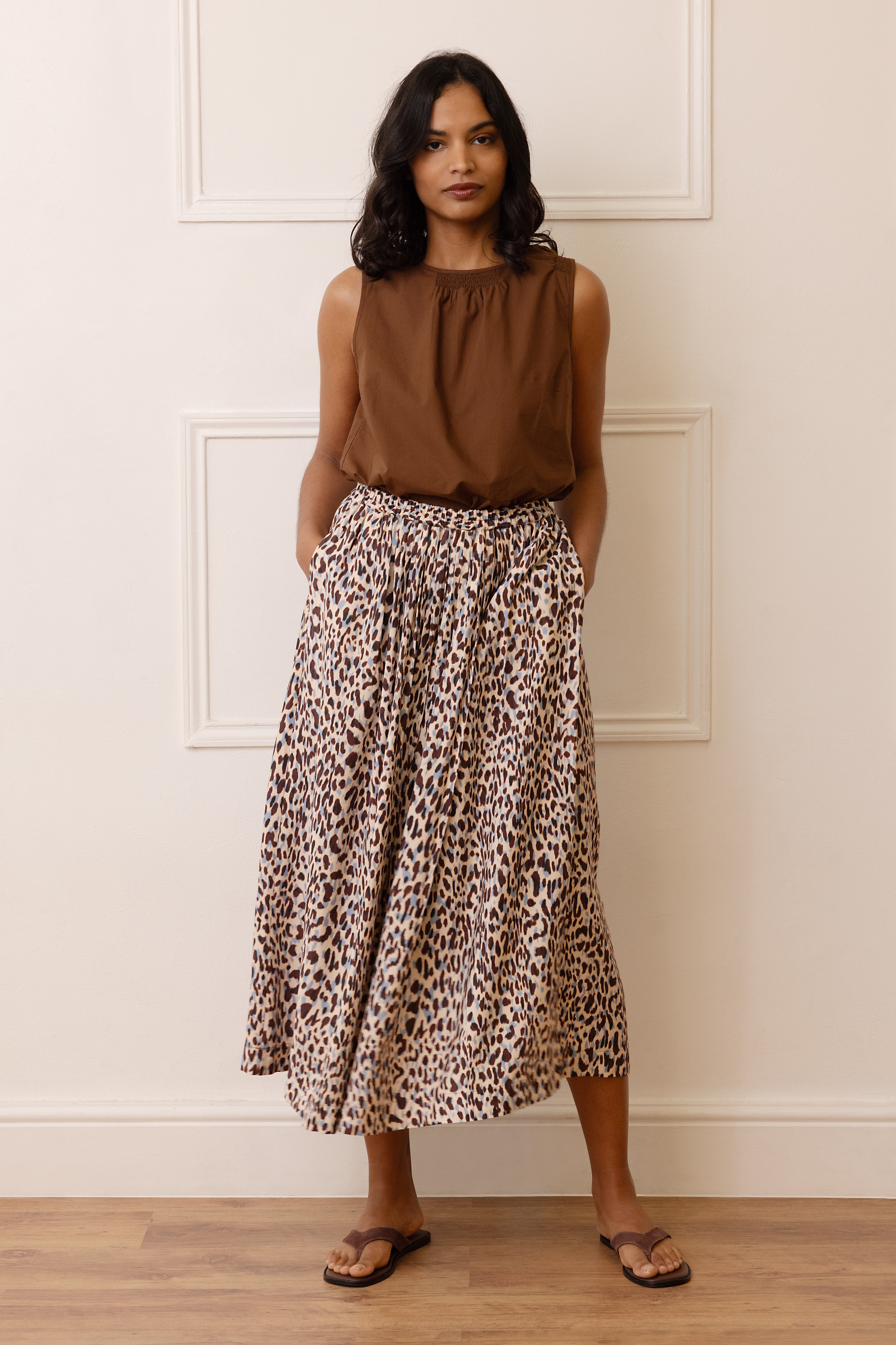 Sage Shell Top - Chocolate - Eleven Loves