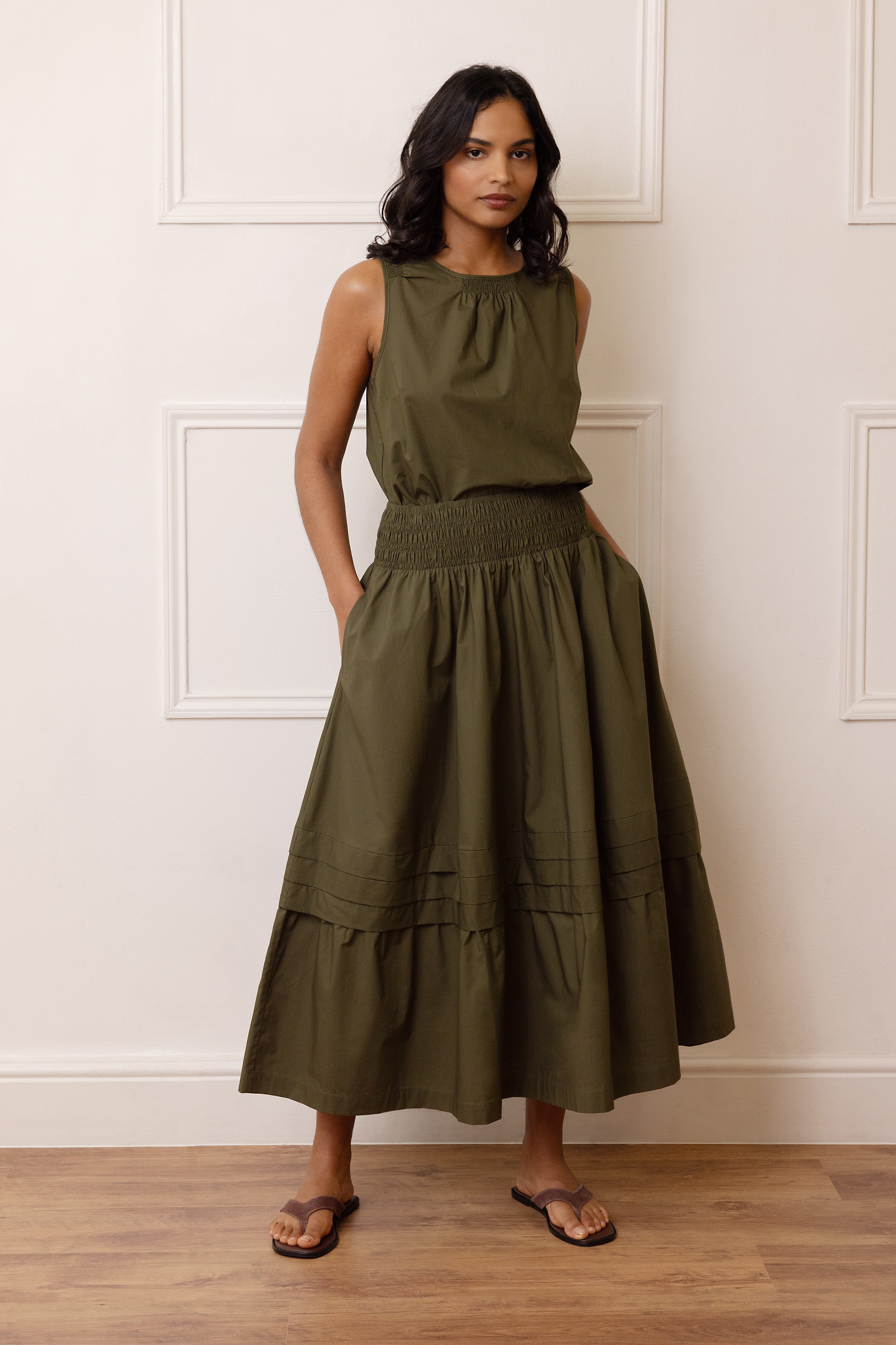 Sage Shell Top - Olive - Eleven Loves