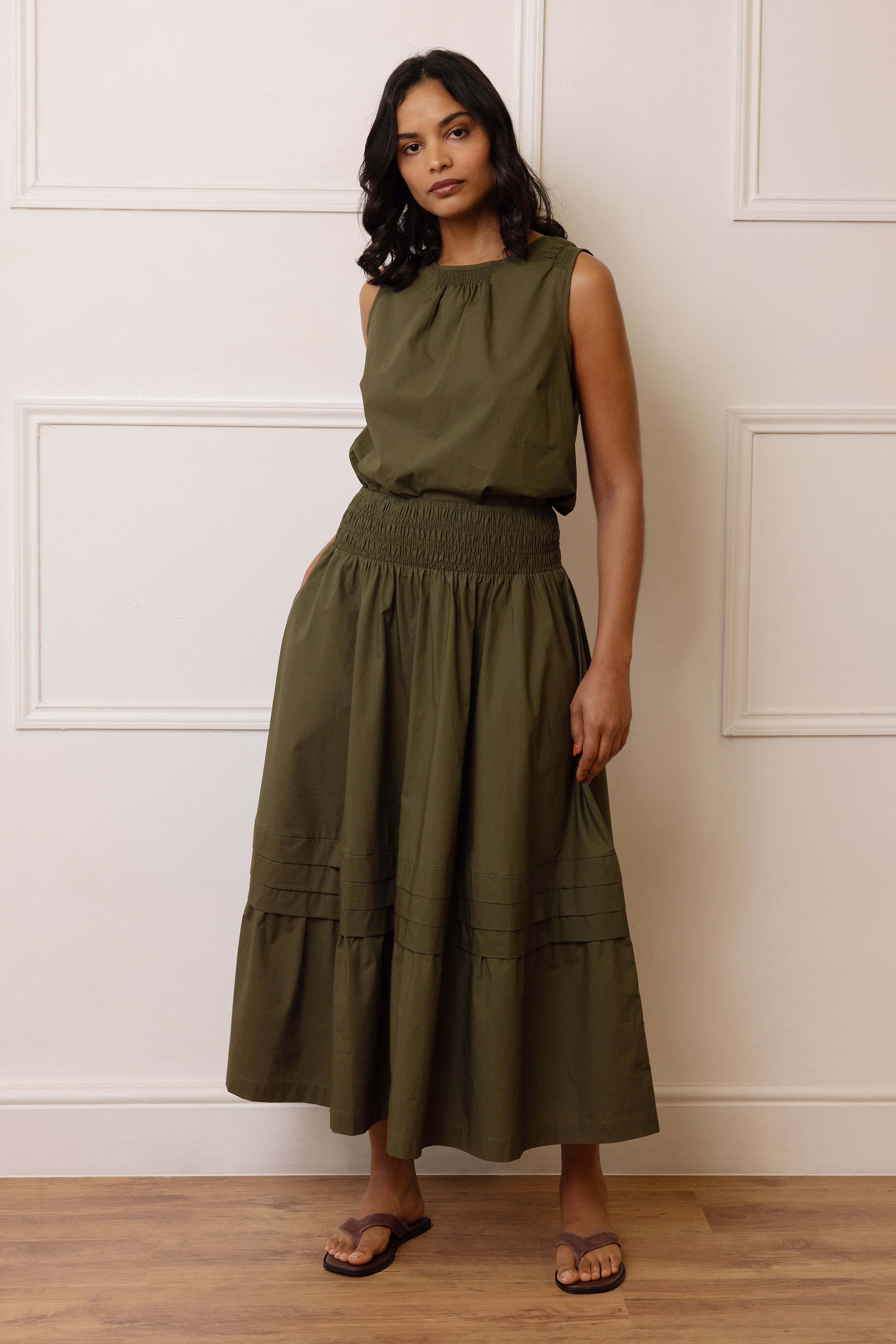 Sage Shell Top - Olive - Eleven Loves