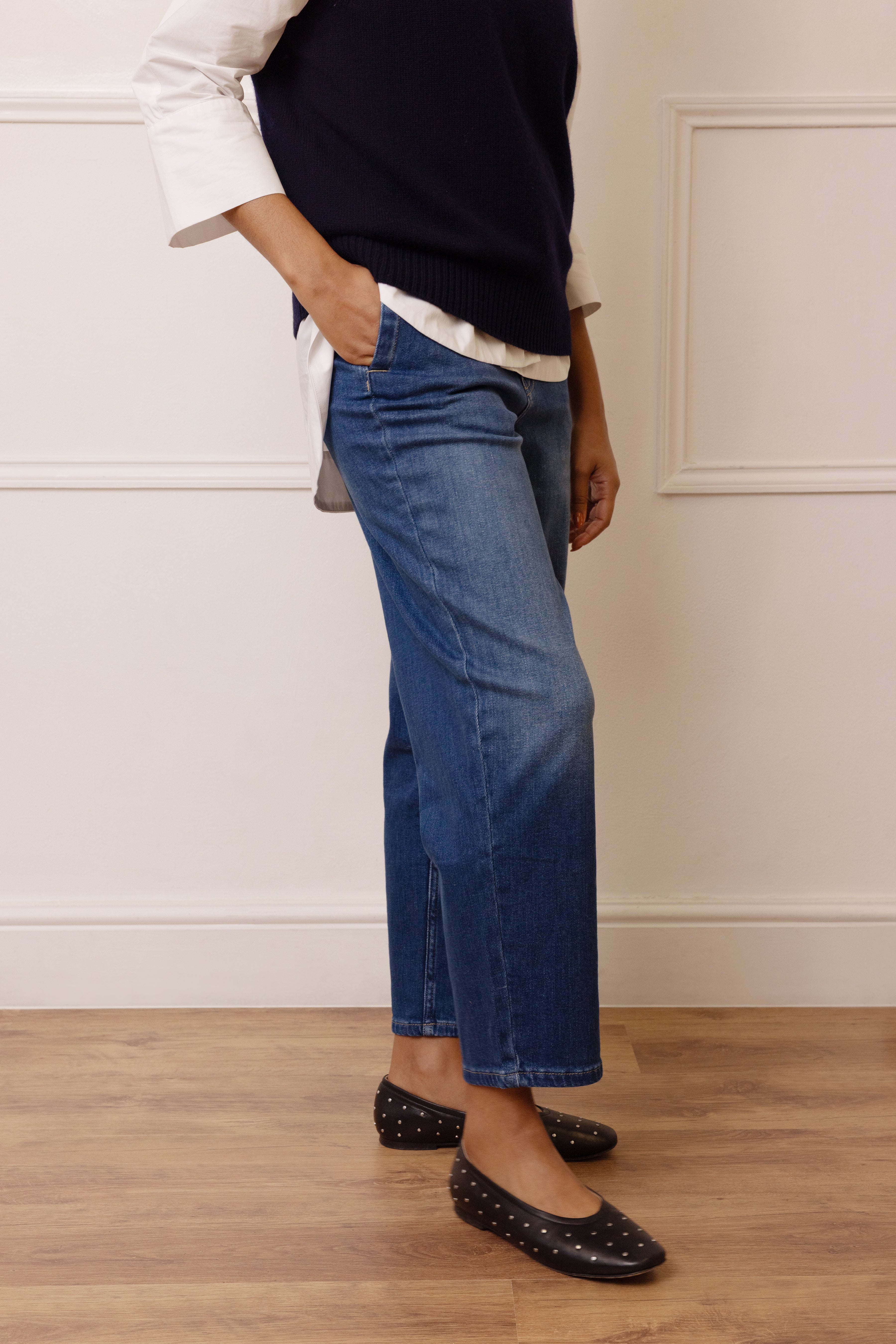 Nelly Cashmere Blend Tank - Navy