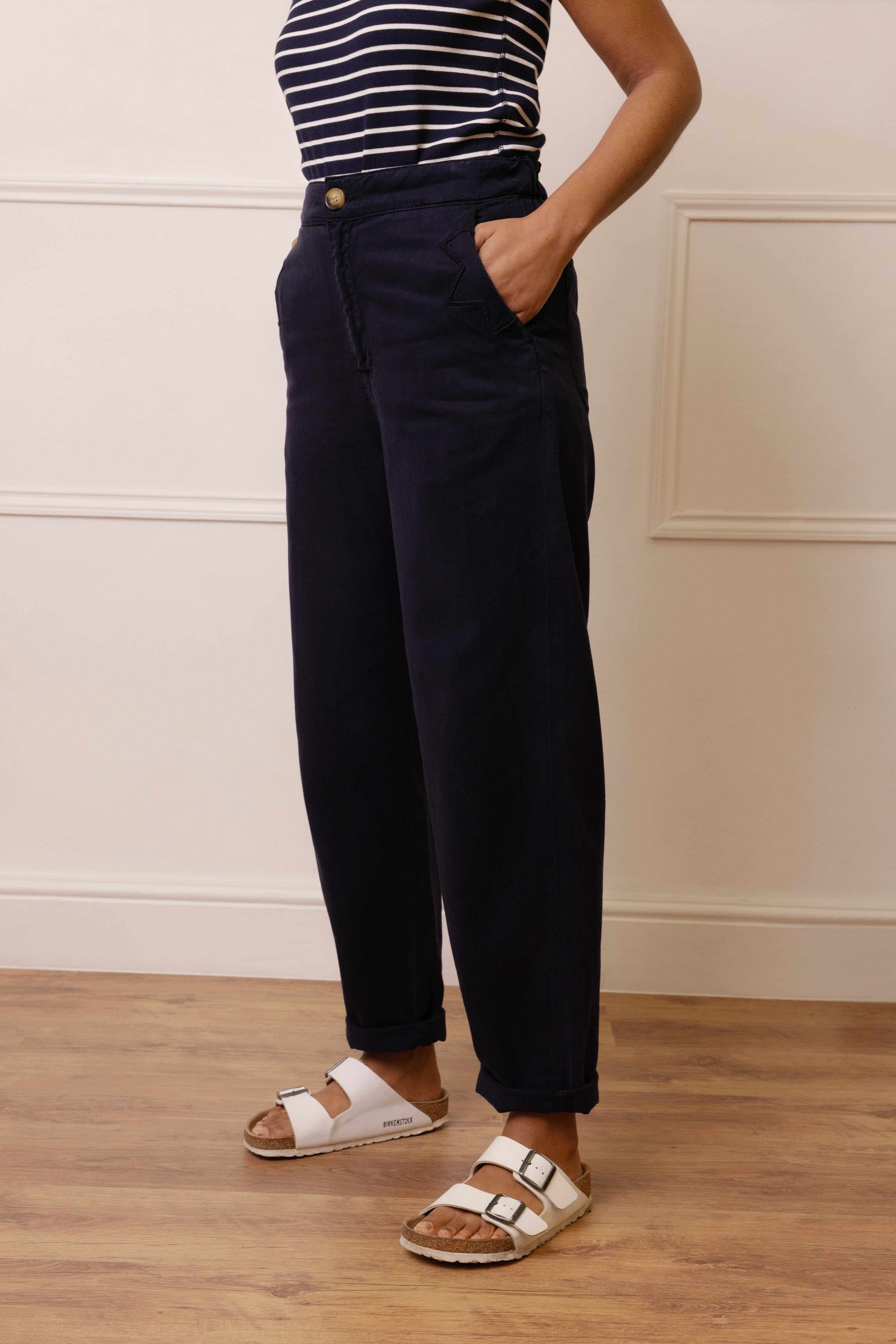 Kate Cargo Trouser - Navy - Eleven Loves