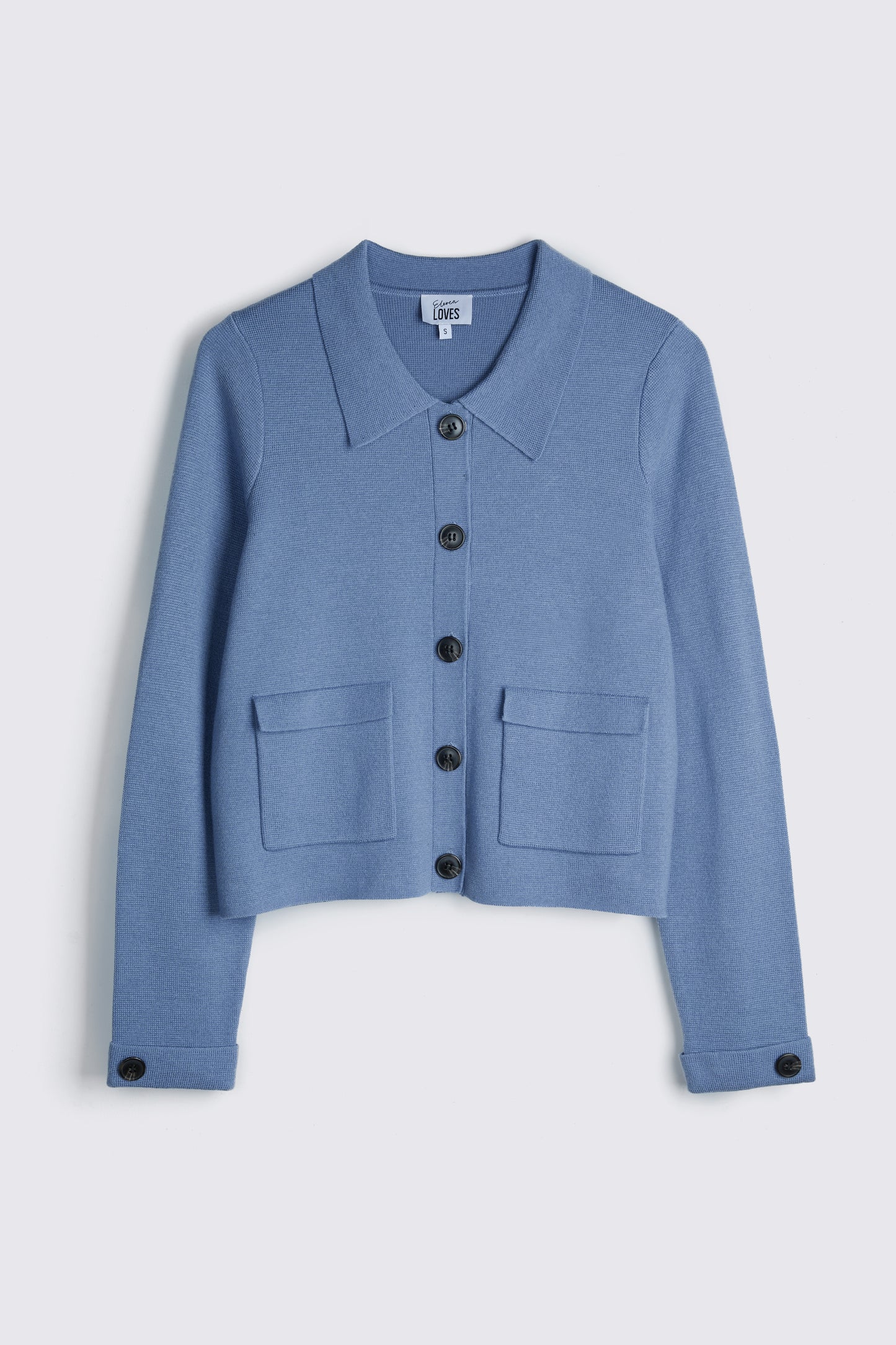 Maeve Knitted Jacket (Cornflower Blue)