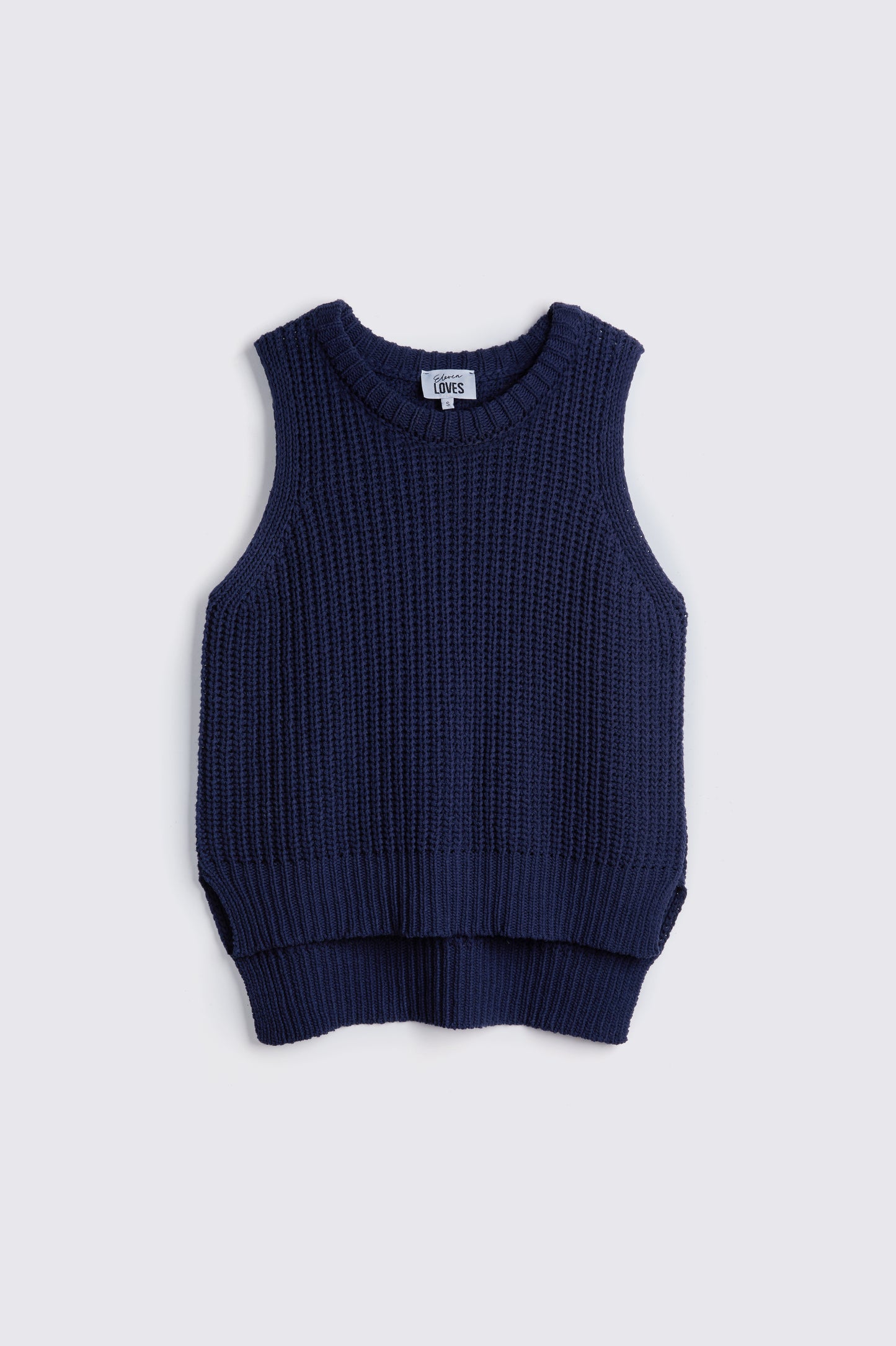 Rebecca Ribbed Tank Top Navy