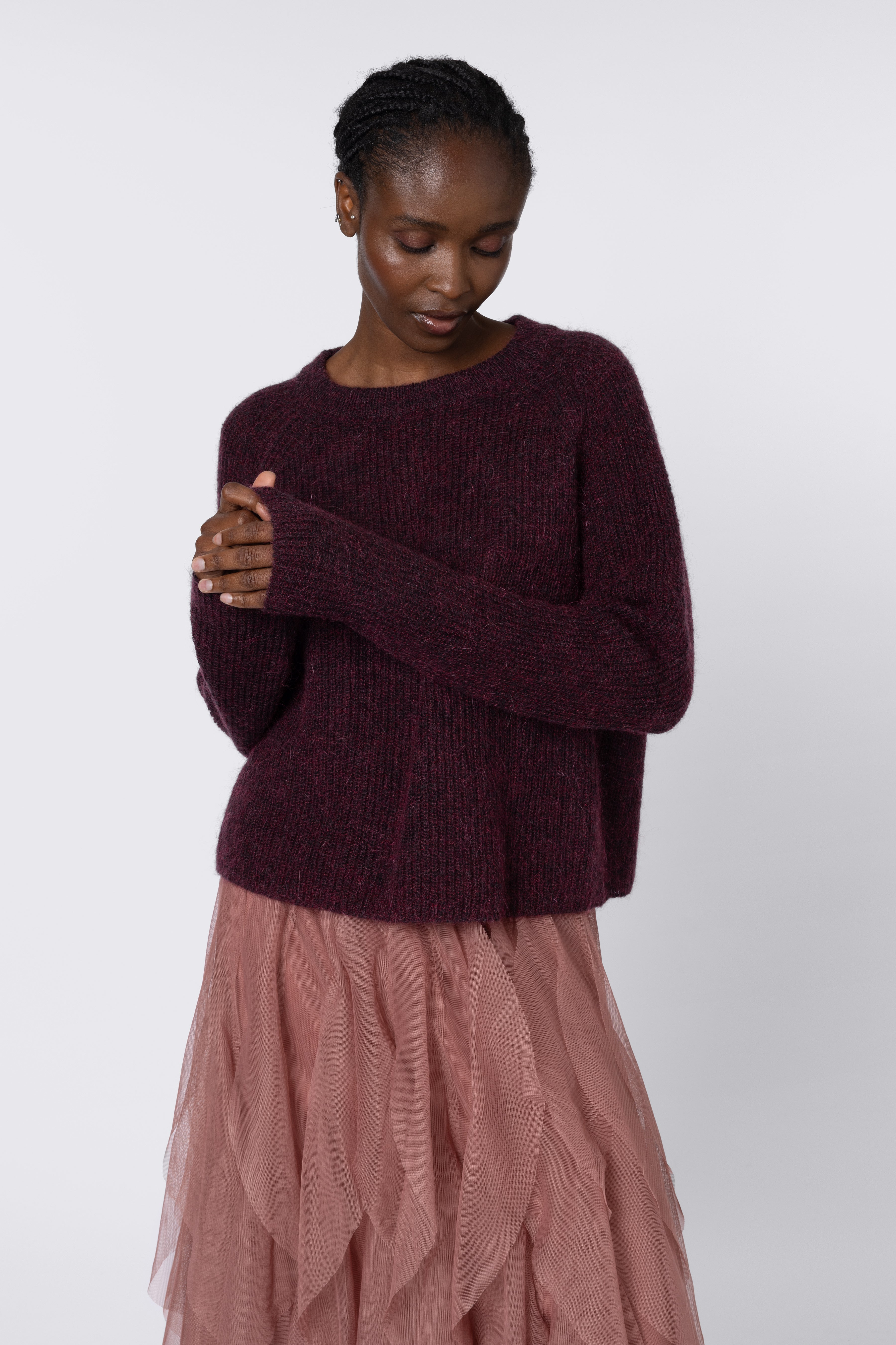 Felicity Loose Jumper - Burgundy