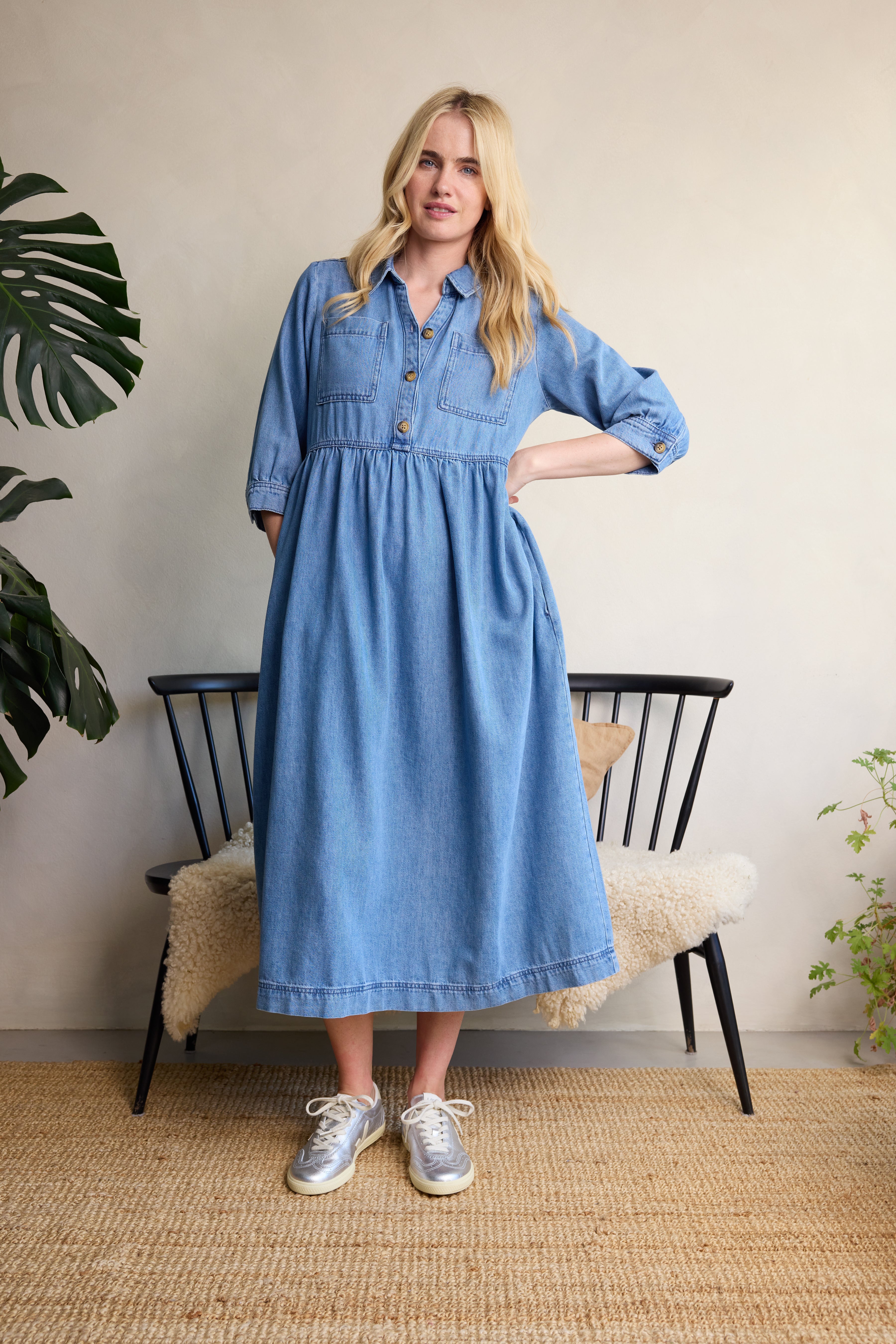 Daphne Denim Dress - Blue
