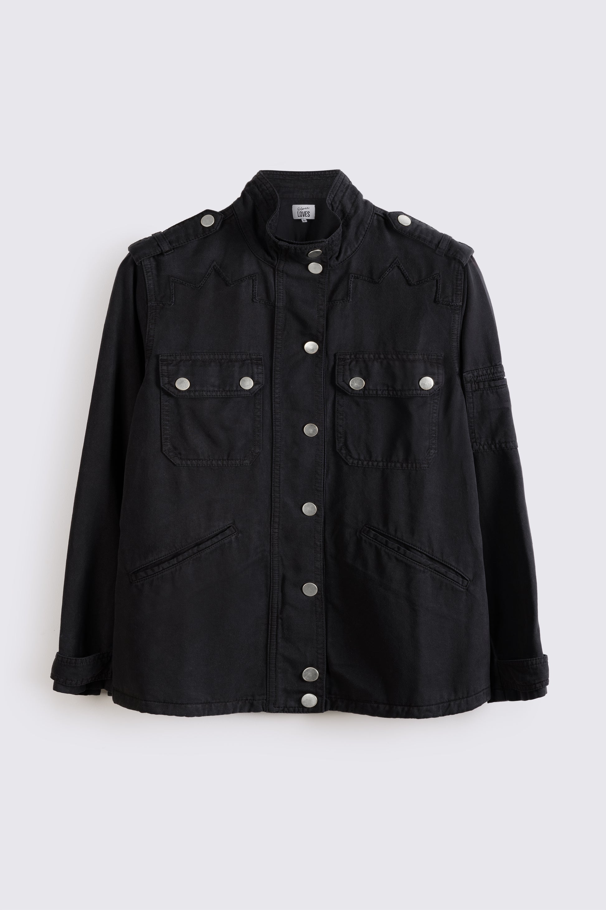 TINA UTILITY JACKET BLACK JACKER SHACKET BUTTON UP SHACKET ELLEN LOVES 11LOVES ELEVENLOVES