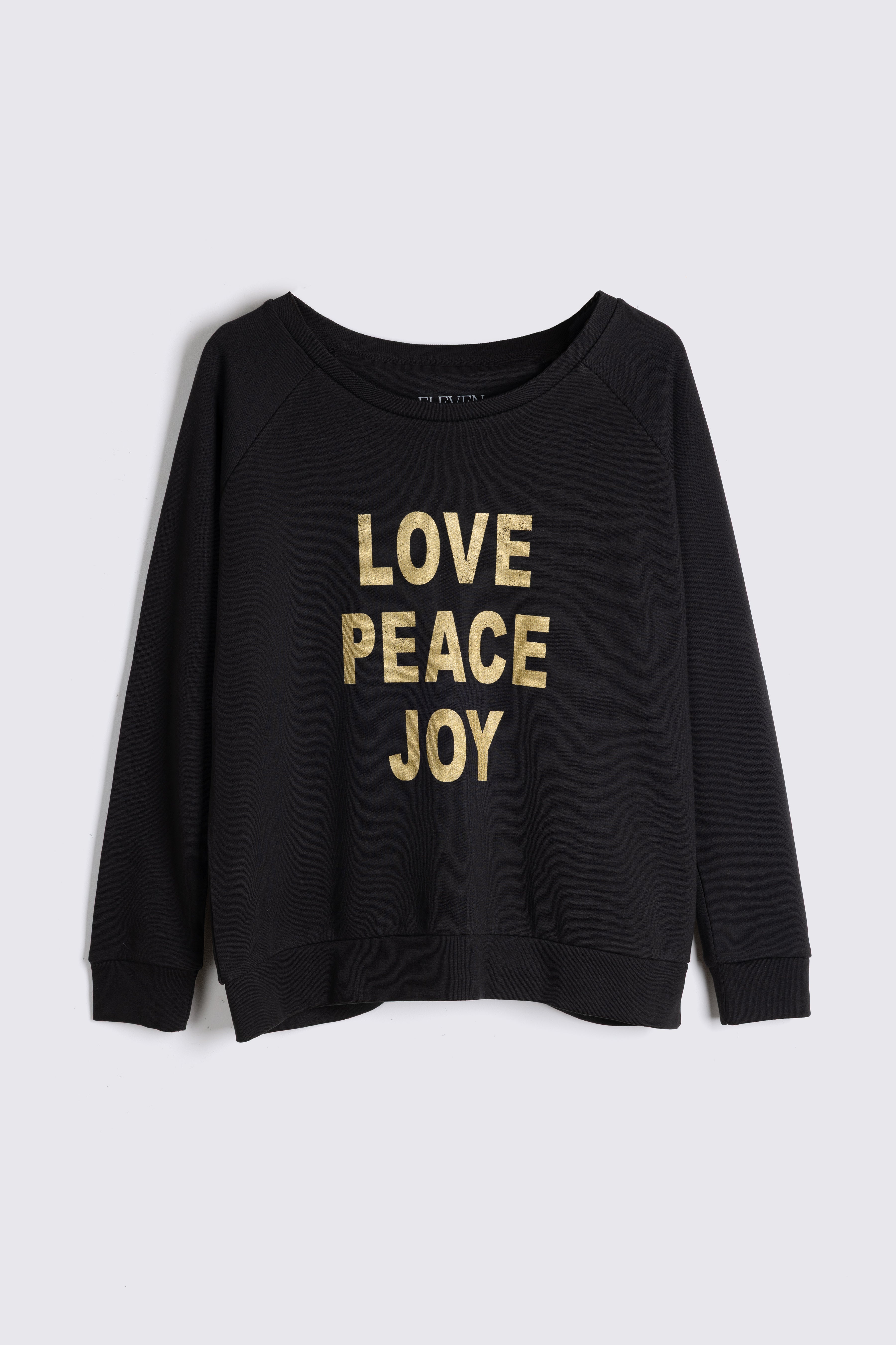 Love Peace Joy Sweatshirt - Black (supporting Give Your Best)