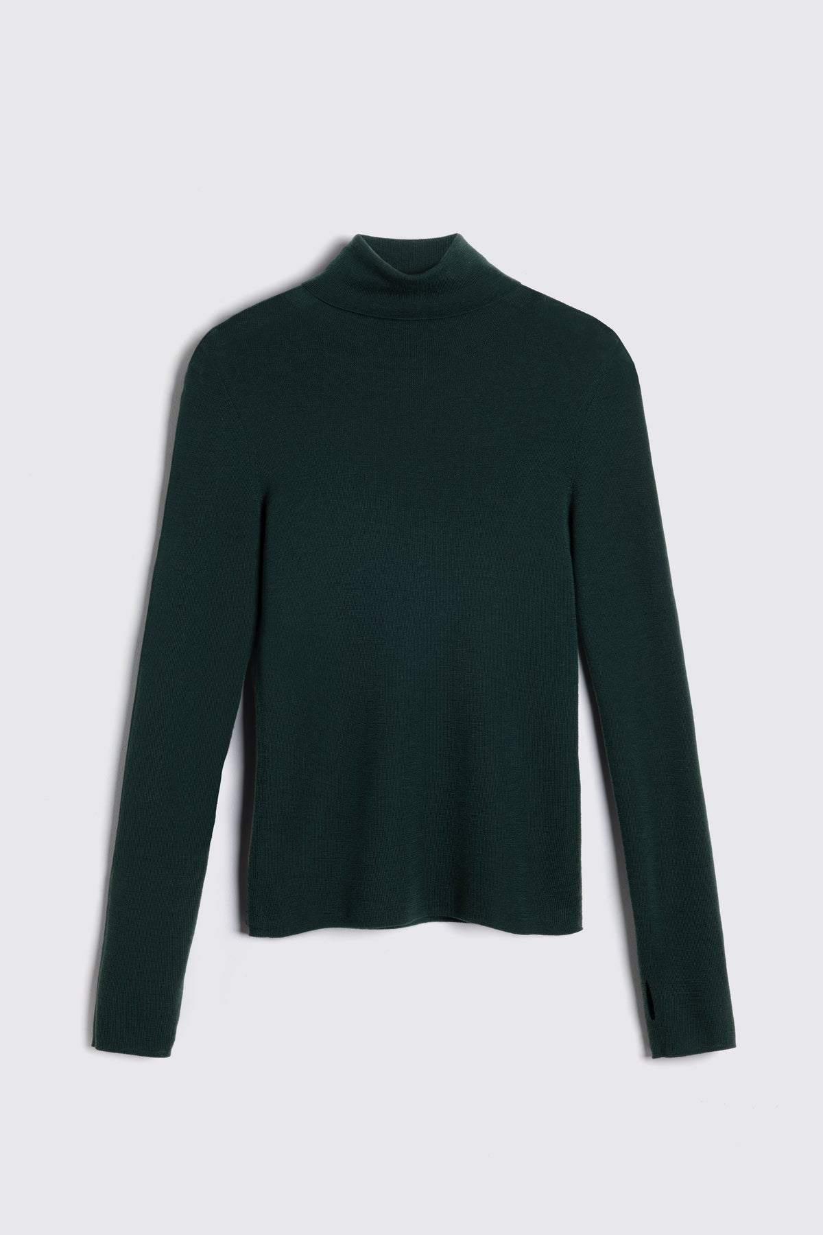 Gwyneth Fine Merino Roll Neck - Bottle Green